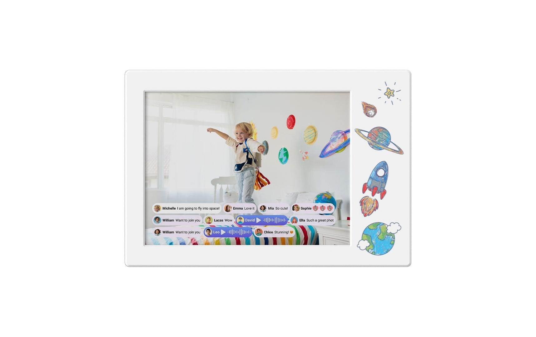 myFirst Cadre photo numérique »Doodle 9"« 22,86 cm/9 ″ 32 Go