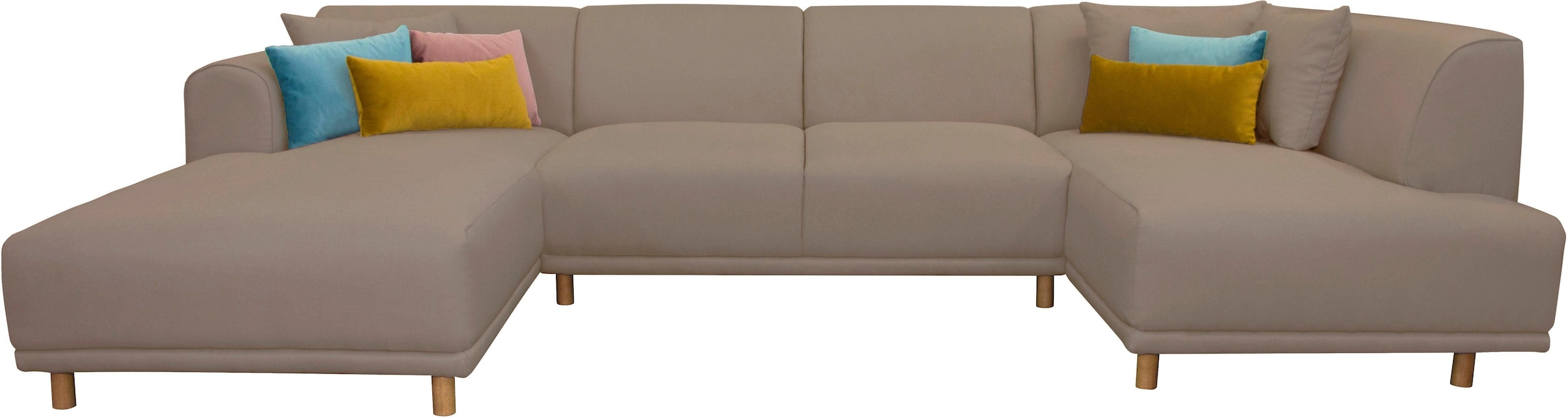 GOODproduct Wohnlandschaft »Maroon U-Form« in skandinavischem Design, mit losen Kissen