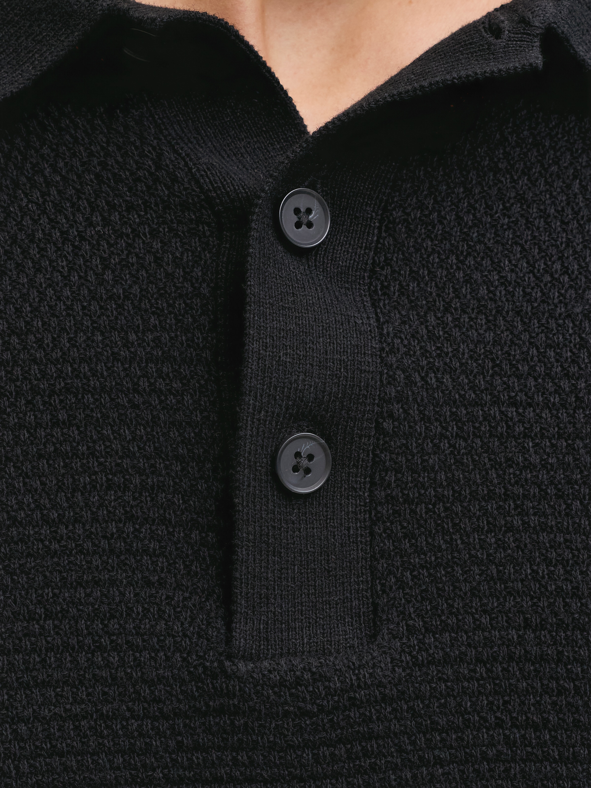 Jack & Jones Pull à manches courtes »JJEGEORGE KNIT POLO SS SN« mit Polo Kragen