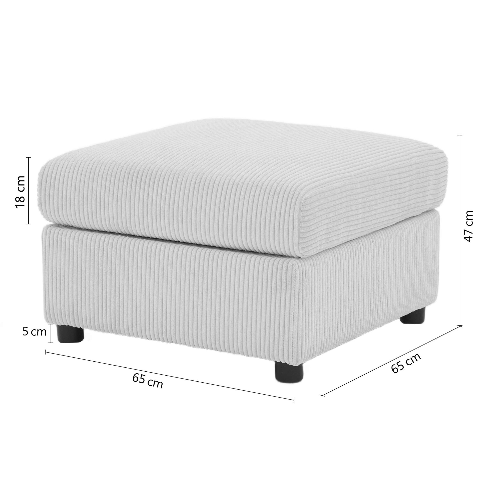 Dorel Home Polsterhocker »STILHUS Sitzhocker passend zur Serie, Breite 65 cm, Chenille-Bezug« als Modul oder separat verwendbar - individuell kombinierbar