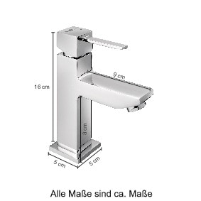 welltime Robinet de lavabo »Trento, Wasserhahn« Wassersparende Eco-Click-Funktion, inkl. Pop-Up Ablaufventil