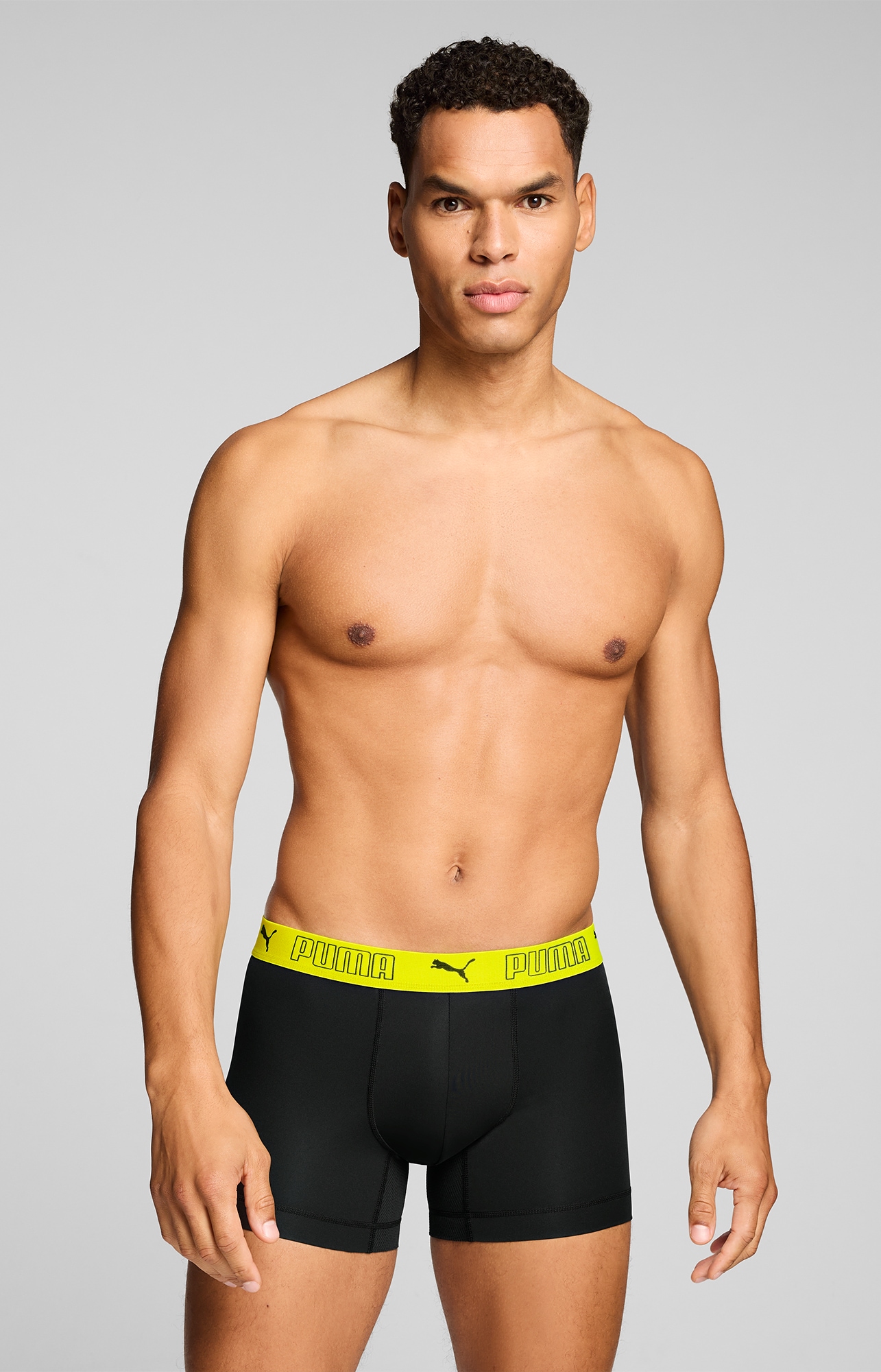 PUMA Boxershorts »PUMA MEN SPORT MICROFIBER BOXERS« 2er Pack,  mit Logo-Bund