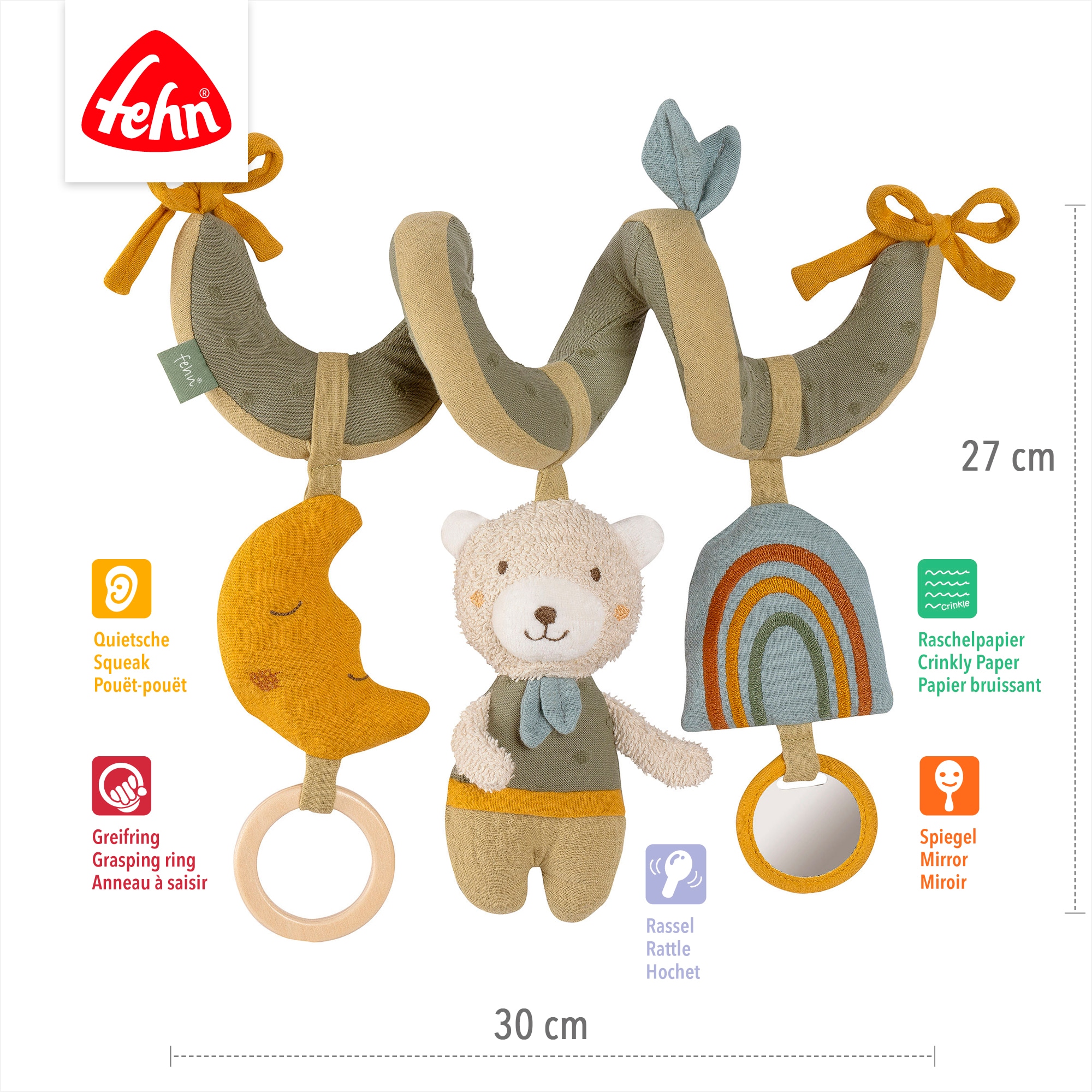 Fehn Jouet de préhension »Activity-Spirale Bär«