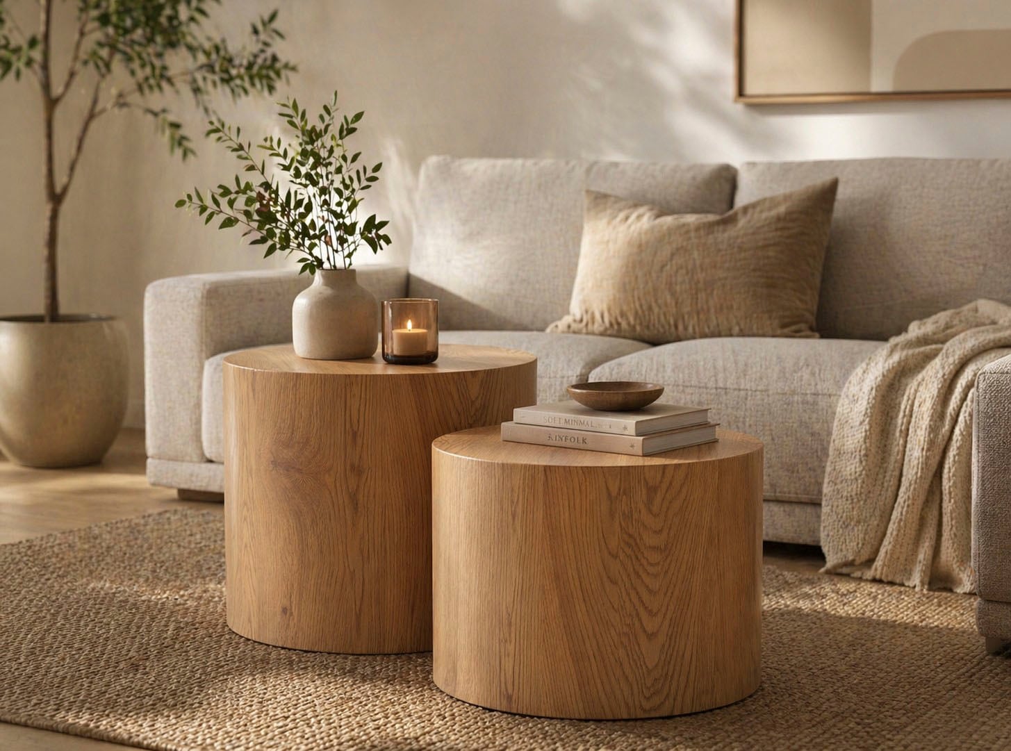 ACTONA GROUP Table basse »Mice 2er Set - oval, skandinavisch & modern, pflegeleicht, Komplettset« Table basse, table d’appoint,  Choix OTTO, table d'appoint durable disponible en plusieurs couleurs