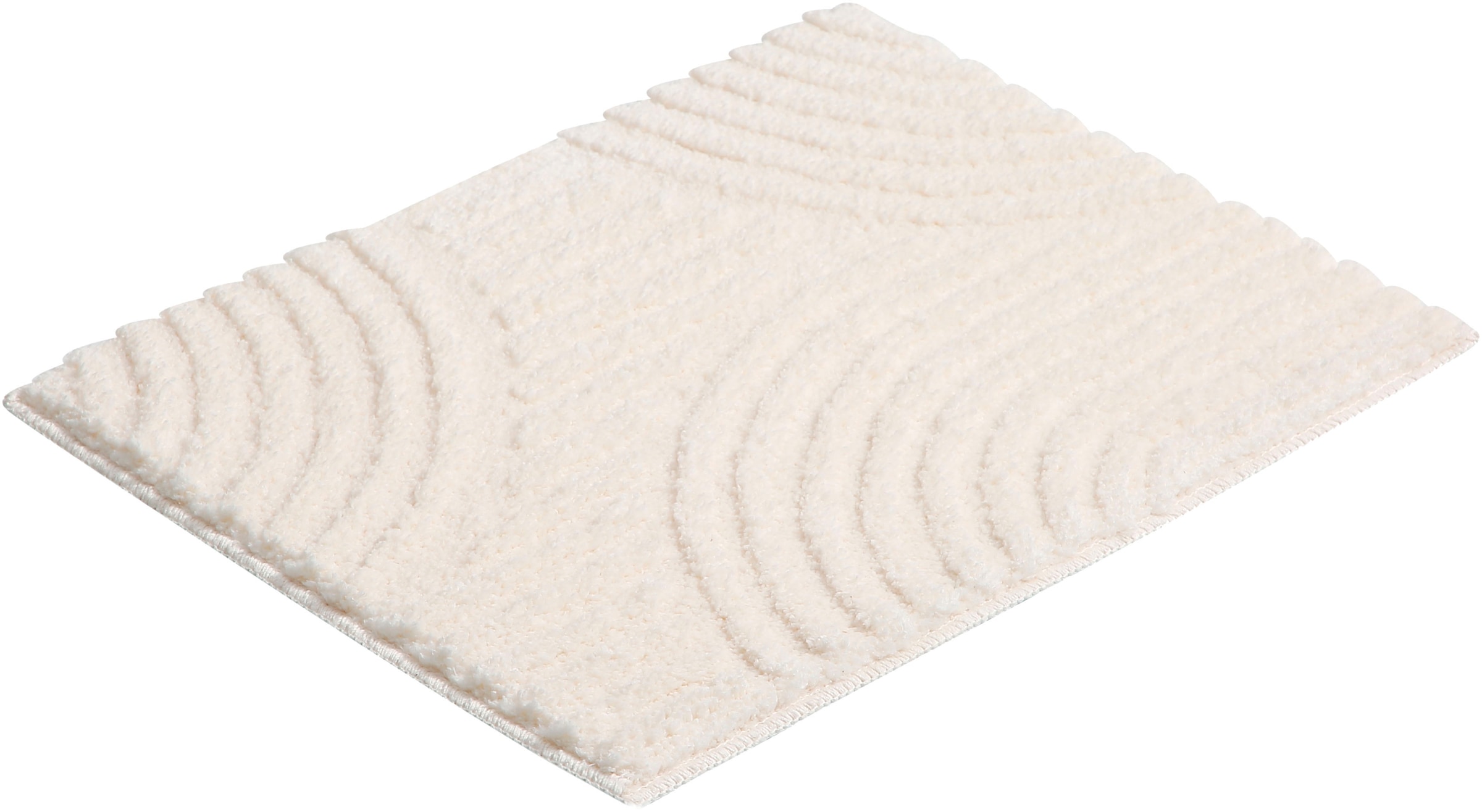 my home Badematte »Ognon, Scandi, Boho, modernes Muster« Höhe 15 mm rutschhemmend beschichtet fussbodenheizungsgeeignet | schnell trocknend | strapazierfähig Badteppich, Uni Farben, Hoch-Tief-Effekt