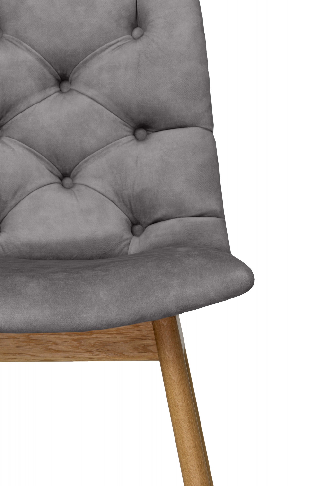 GOODproduct Chaise à 4 pieds »Ramon« (Set) 2 cuismit Massivholzbeinen, verschiedene Stoffe und Farben