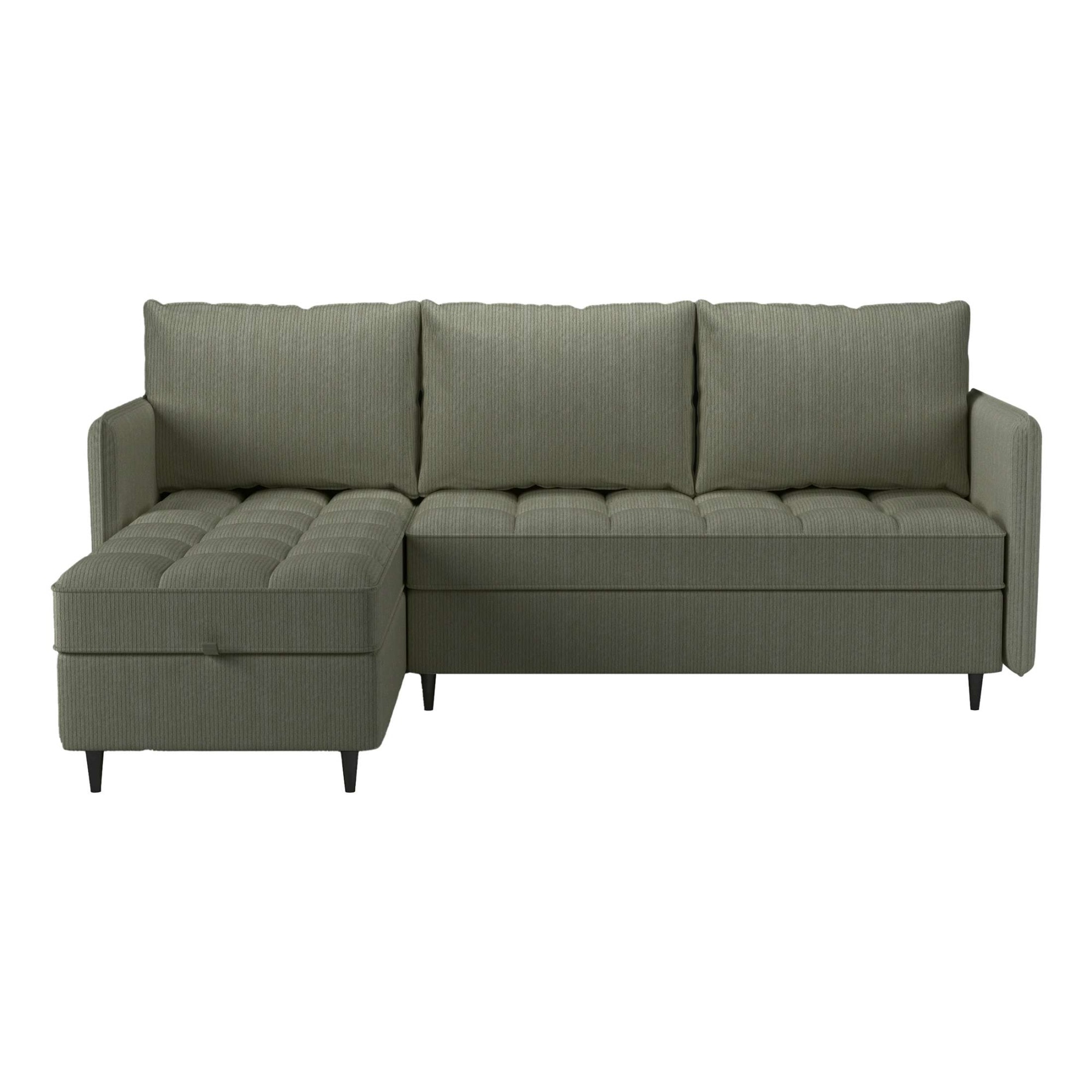 Dorel Home Ecksofa »LINDHUS, Cord, L-Form, Breite 194cm, verschiedene Stellvarianten« Recamiere, Stauraum, Modulsofa