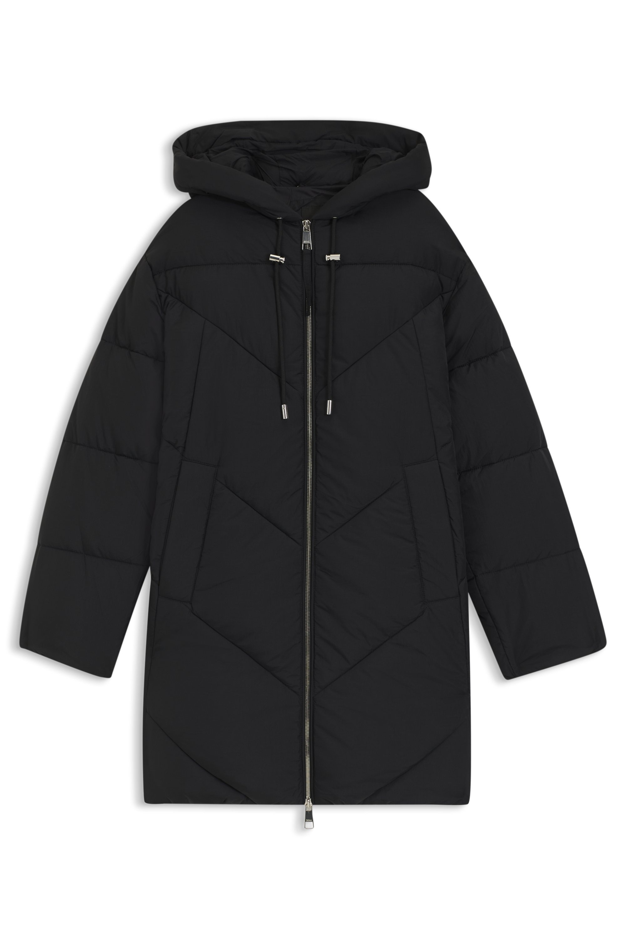 BOSS ORANGE Manteau matelassé »Piapolly Premium Damenmode« mit Kapuze, Chevron-Steppung