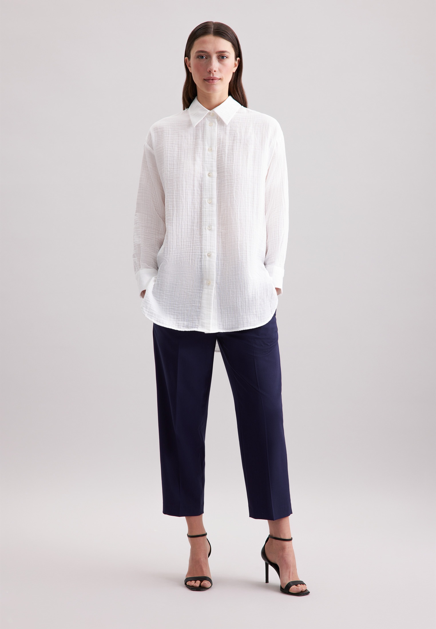 seidensticker Chemisier long 1/1 Kragen Uni