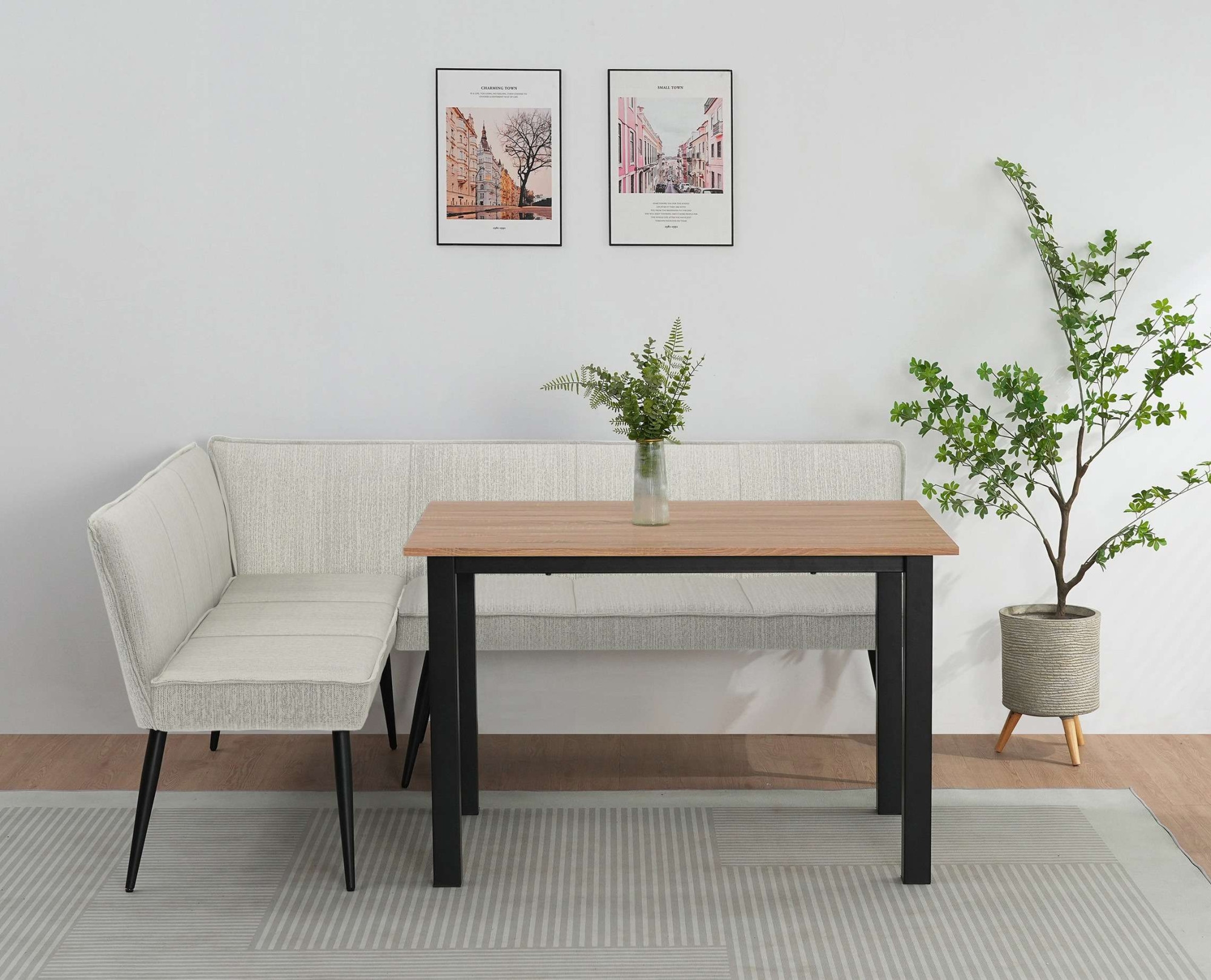 GOODproduct Banc de salle à manger »Ianna« gepolsterte Rückenlehne und Sitzfläche