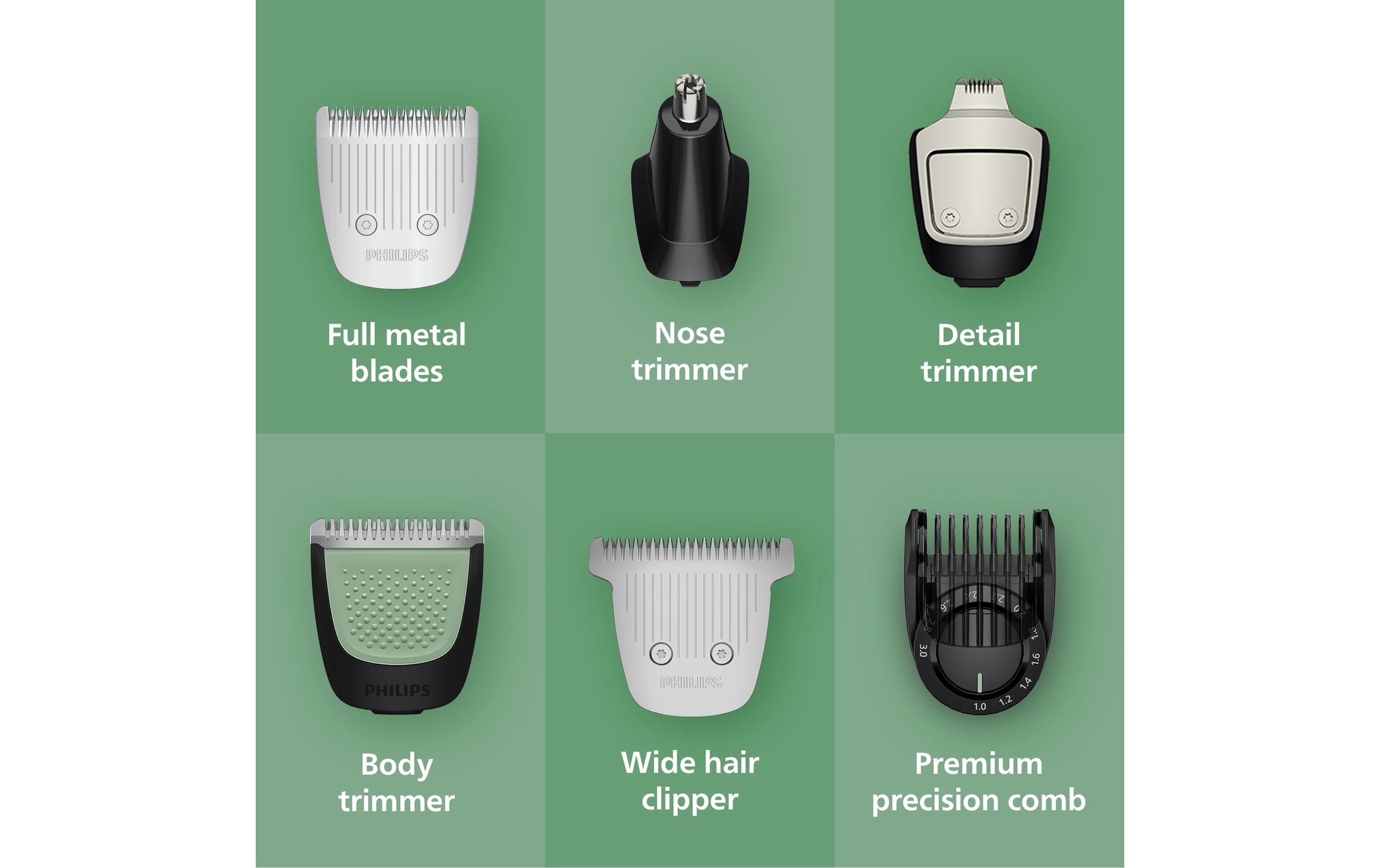 Philips Trimmer multifonctionnel »Series 7000 MG7941/15« 17 Aufsätze 17-in-1-Trimmer für Gesicht, Körper und Kopfhaare