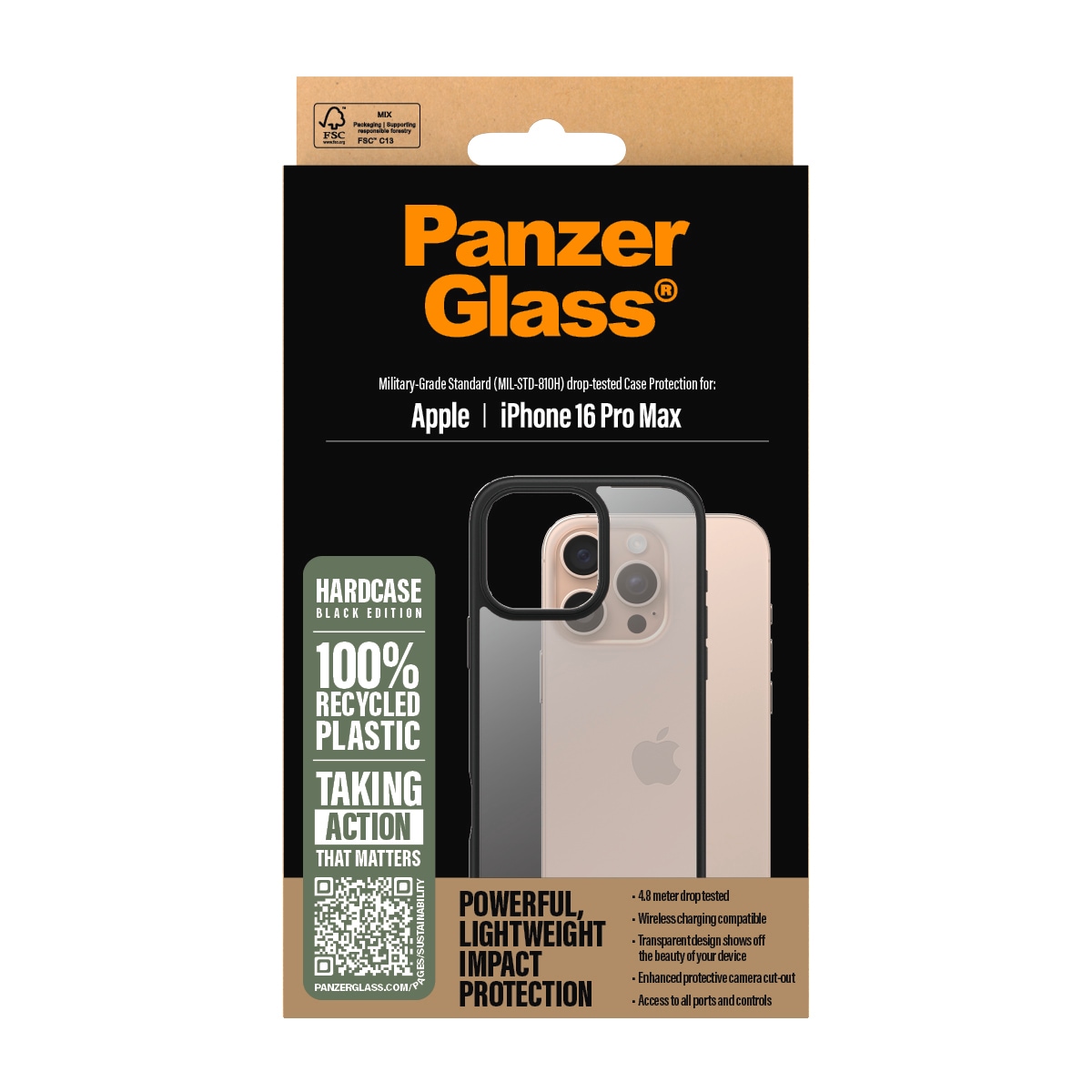 CARE by PanzerGlass Handyhülle »HardCase für Apple iPhone 16 Pro Max« Backcover, Schutzhülle, Handyschutzhülle, Case, Schutzcase, stossfest