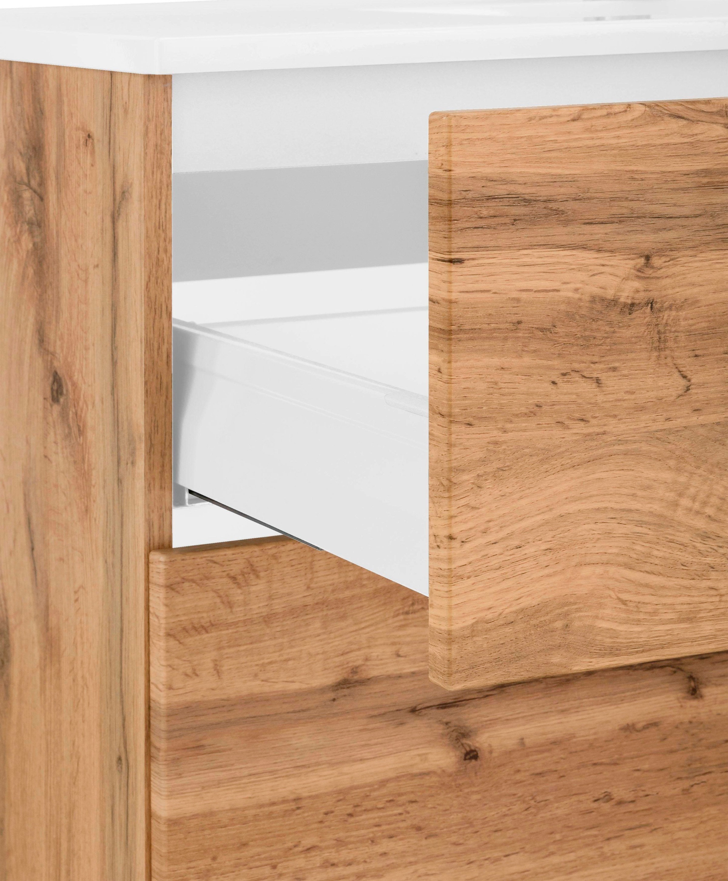 welltime Waschbeckenunterschrank »Soria« Badmöbel Waschtisch inkl. Waschbecken, Breite 100 cm