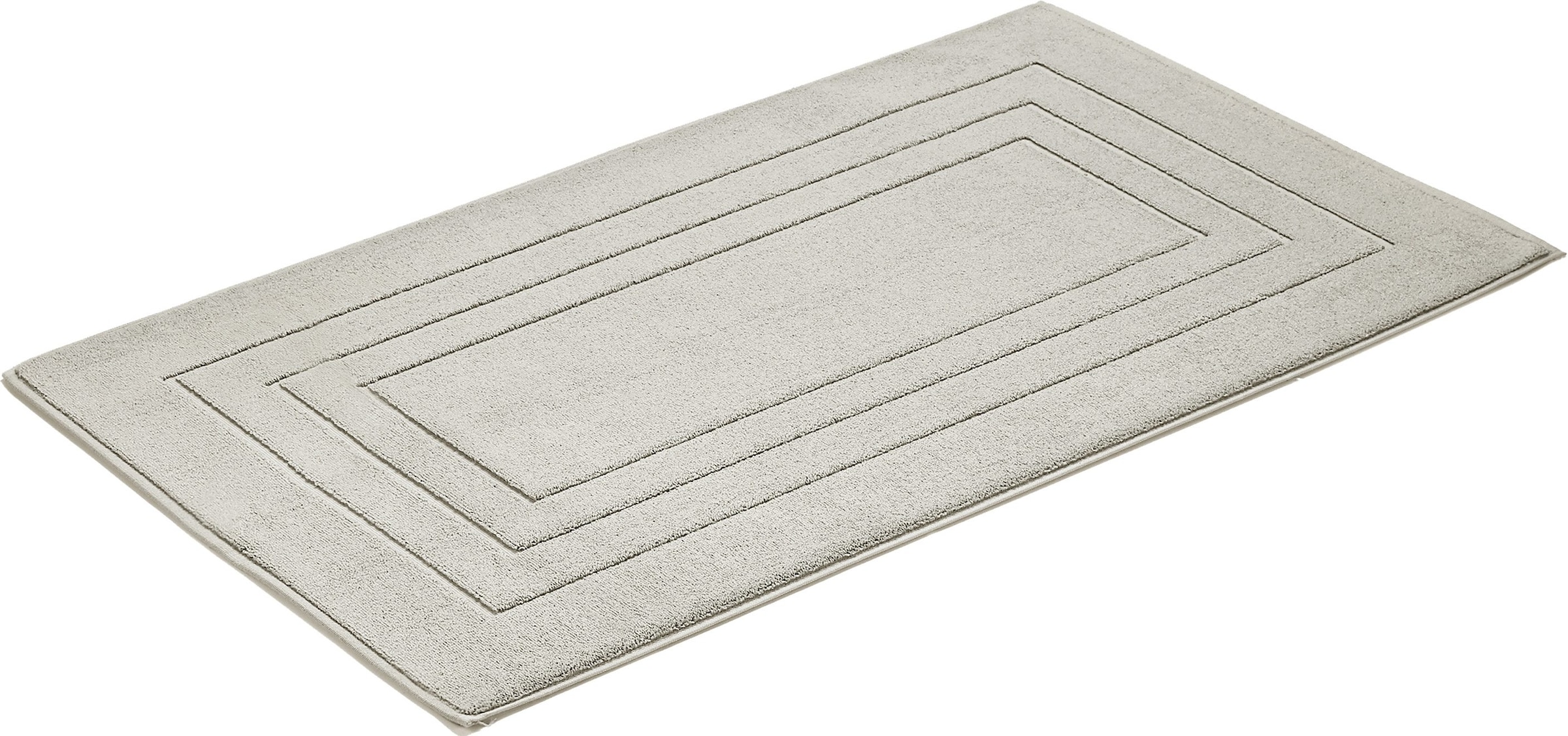 Vossen Tapis de bain »Feeling« Höhe 10 mm compatible chauffage au sol | utilisable des deux côtés tapis de bain, couleurs unies, avec bordure, effet haut-bas, coton pur