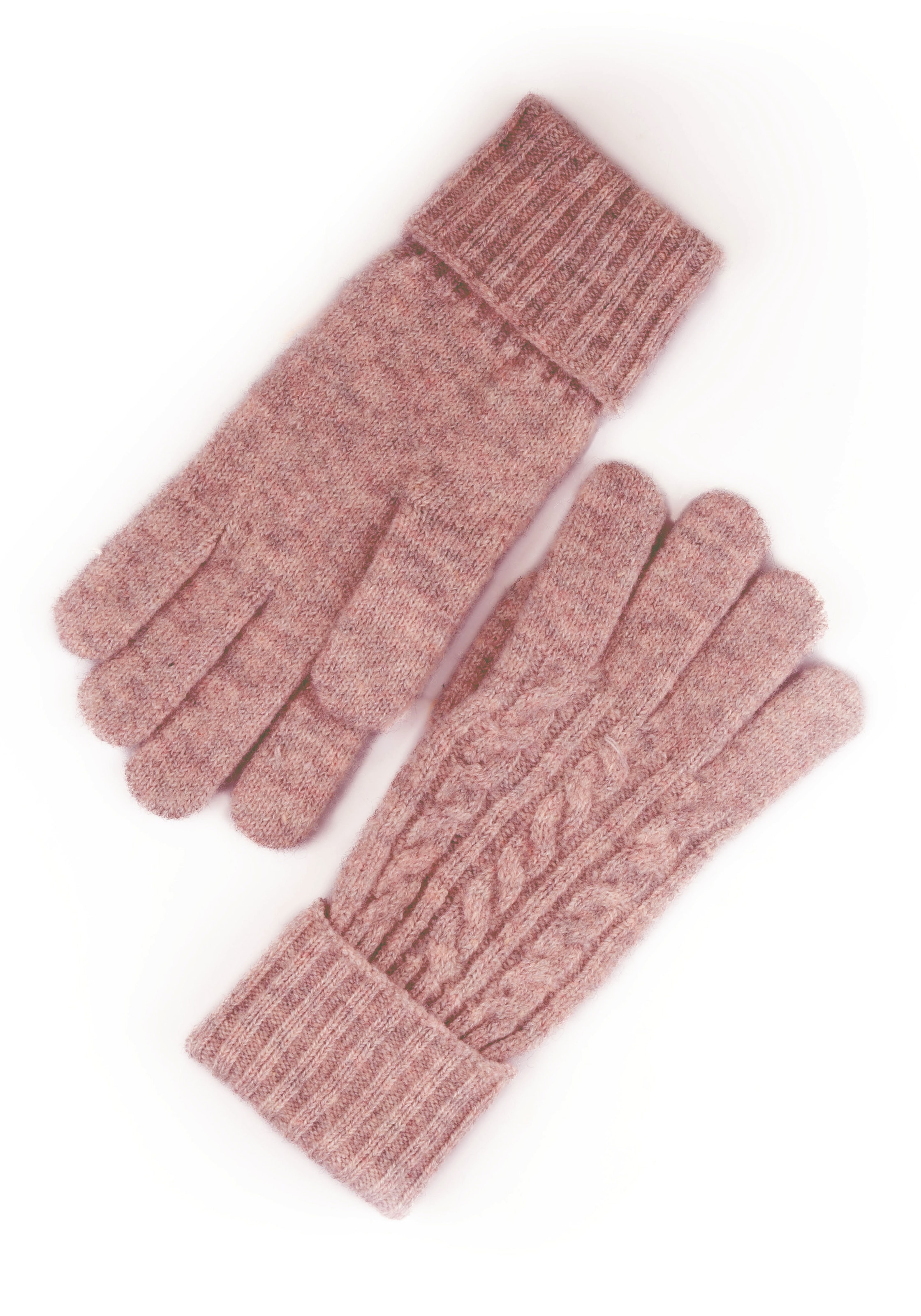 Capelli New York Gants tricotés 1 Paar,  mit Zopfstrickmuster, Feinstrick, breiter Umschlag, wärmend
