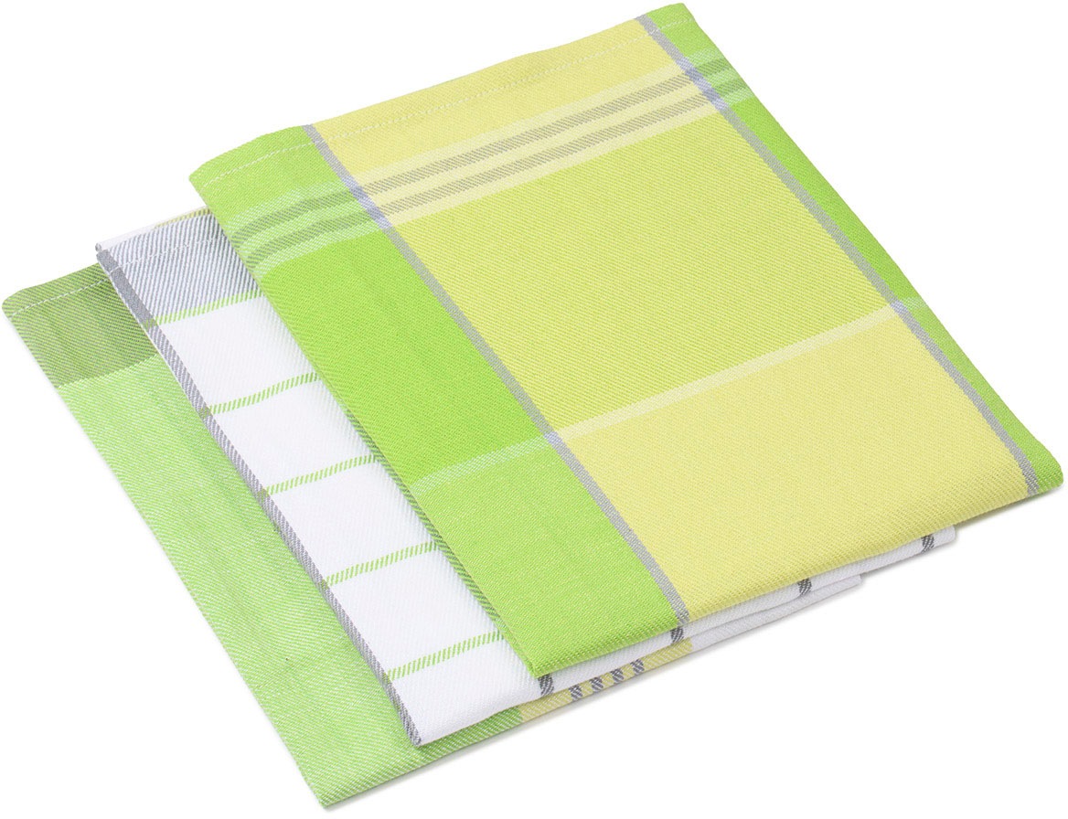 Gözze Chiffon à vaisselle »Geschirrtücher, Des. 60058« Mass: 50 x 70 cm, Set: 2x kariert und 1x gestreift