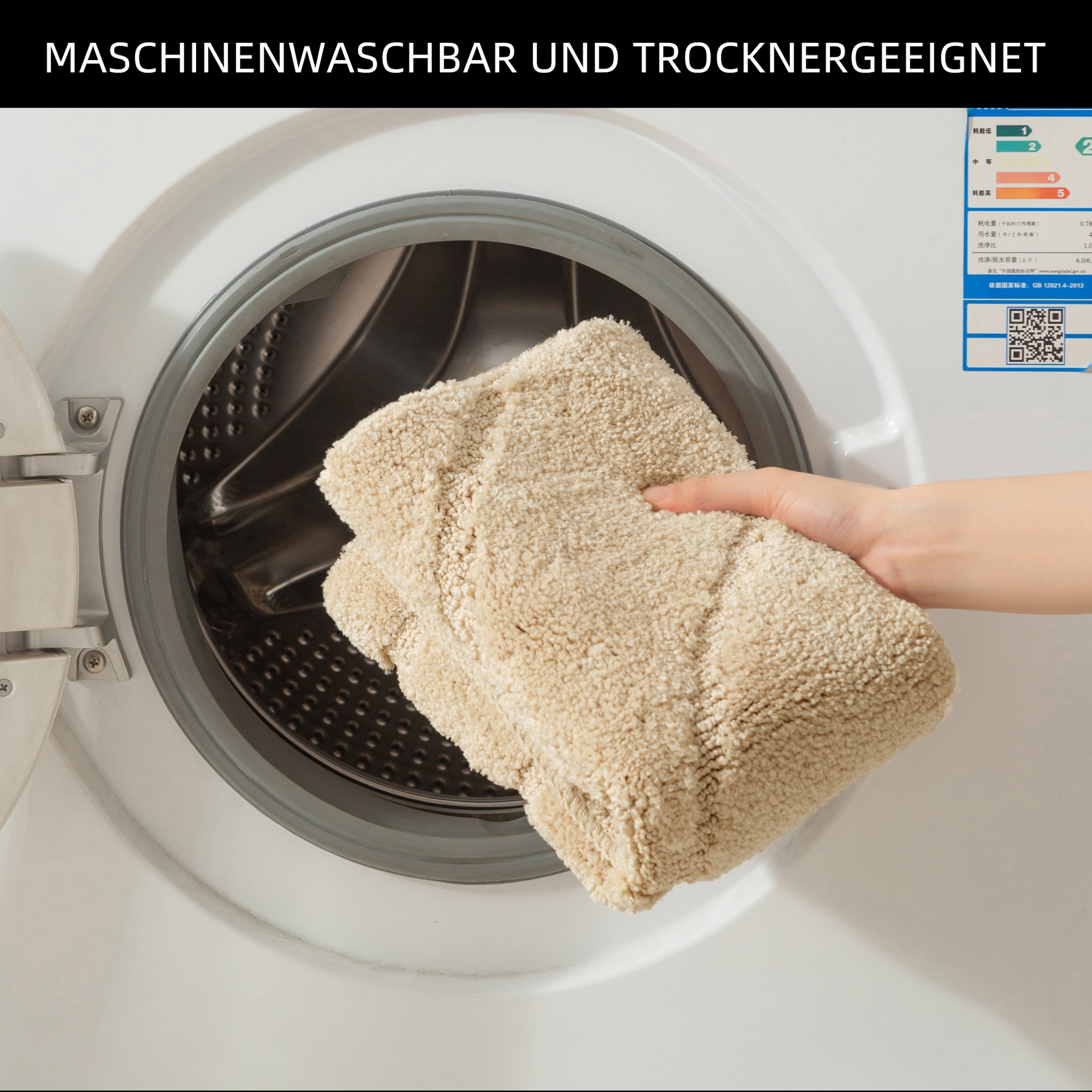 GOODproduct Badematte »Epense, Badvorleger, Badezimmer Teppich, Duschmatte mit Blattstruktur« Höhe 10 mm rutschhemmend beschichtet fussbodenheizungsgeeignet | schnell trocknend Badteppich, Uni, Blätter, Hoch-Tief, verschiedene Farben und Grössen