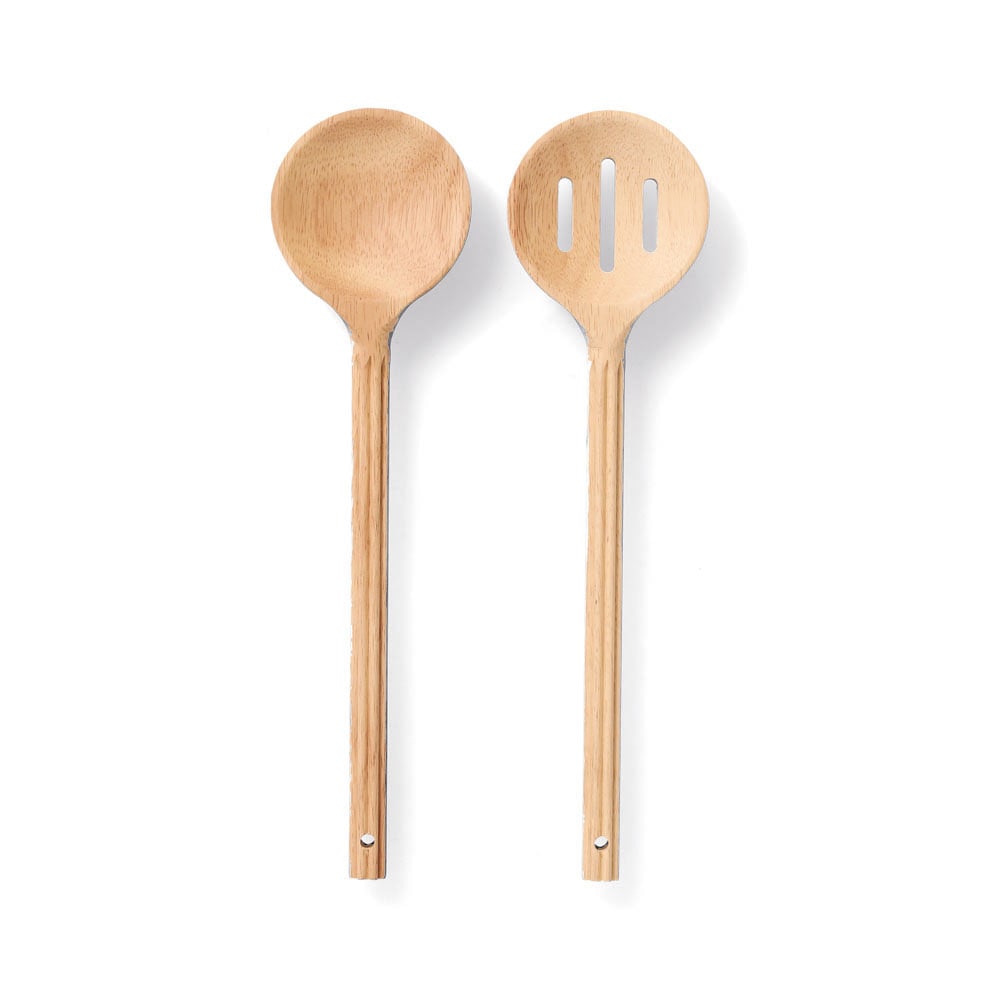 Zeller Present Salatbesteck »Stripes« Gummibaum, langlebig und robust