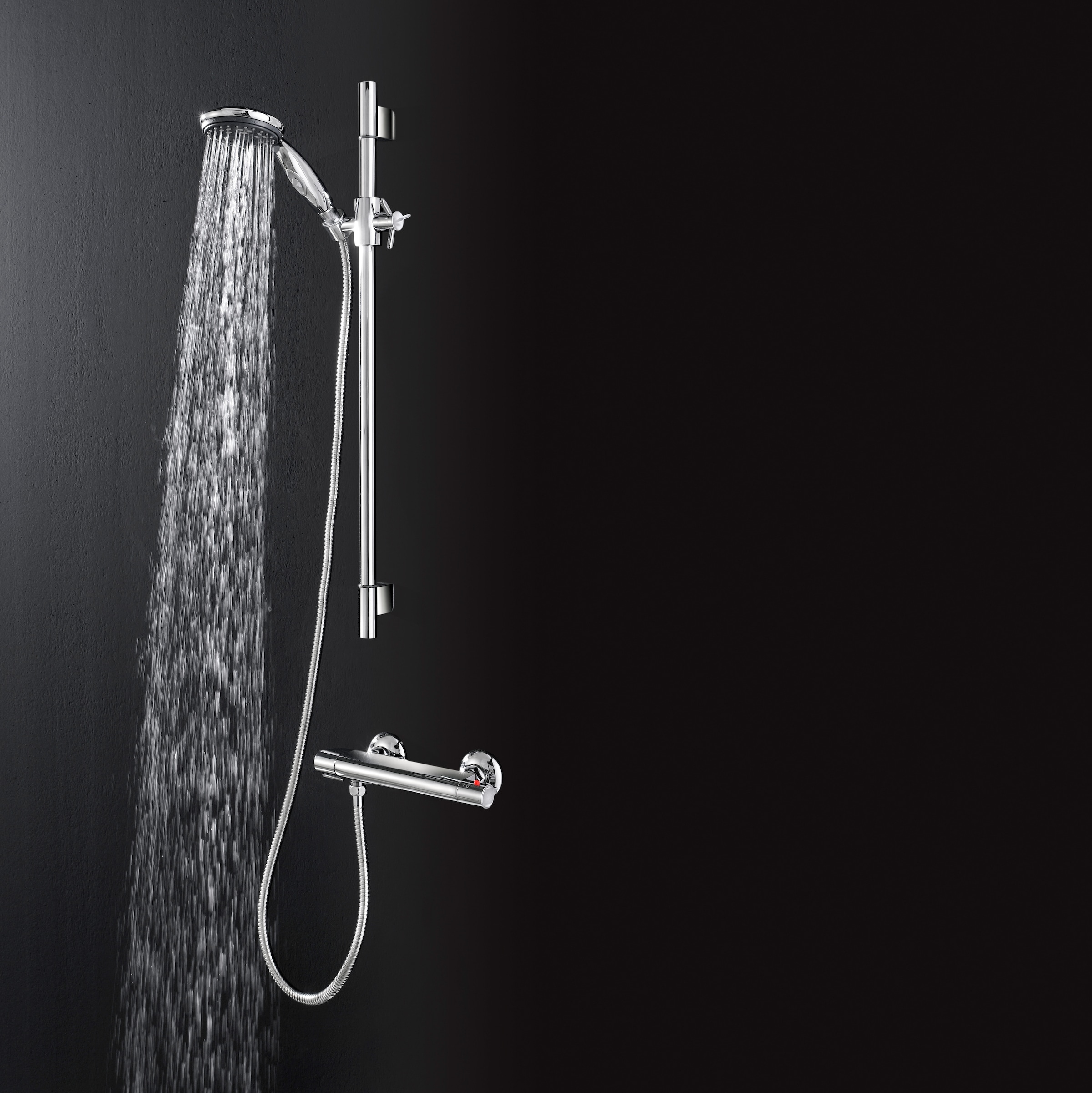 Schütte Système de douche »Aquasave« Ensemble,  Système de douche avec thermostat, pommeau avec flexible et support