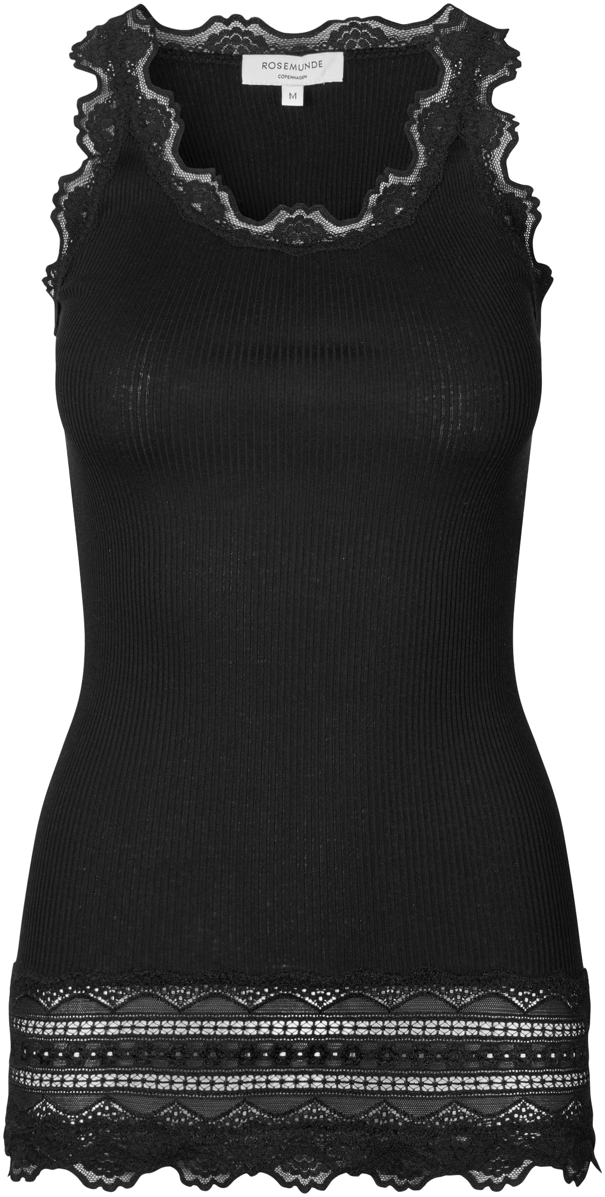 rosemunde Spitzentop »Benita Silk Top Camisole mit Seide« Vintage-Spitze am Ausschnitt, feminin, Rundhalsausschnitt, Seidenmix