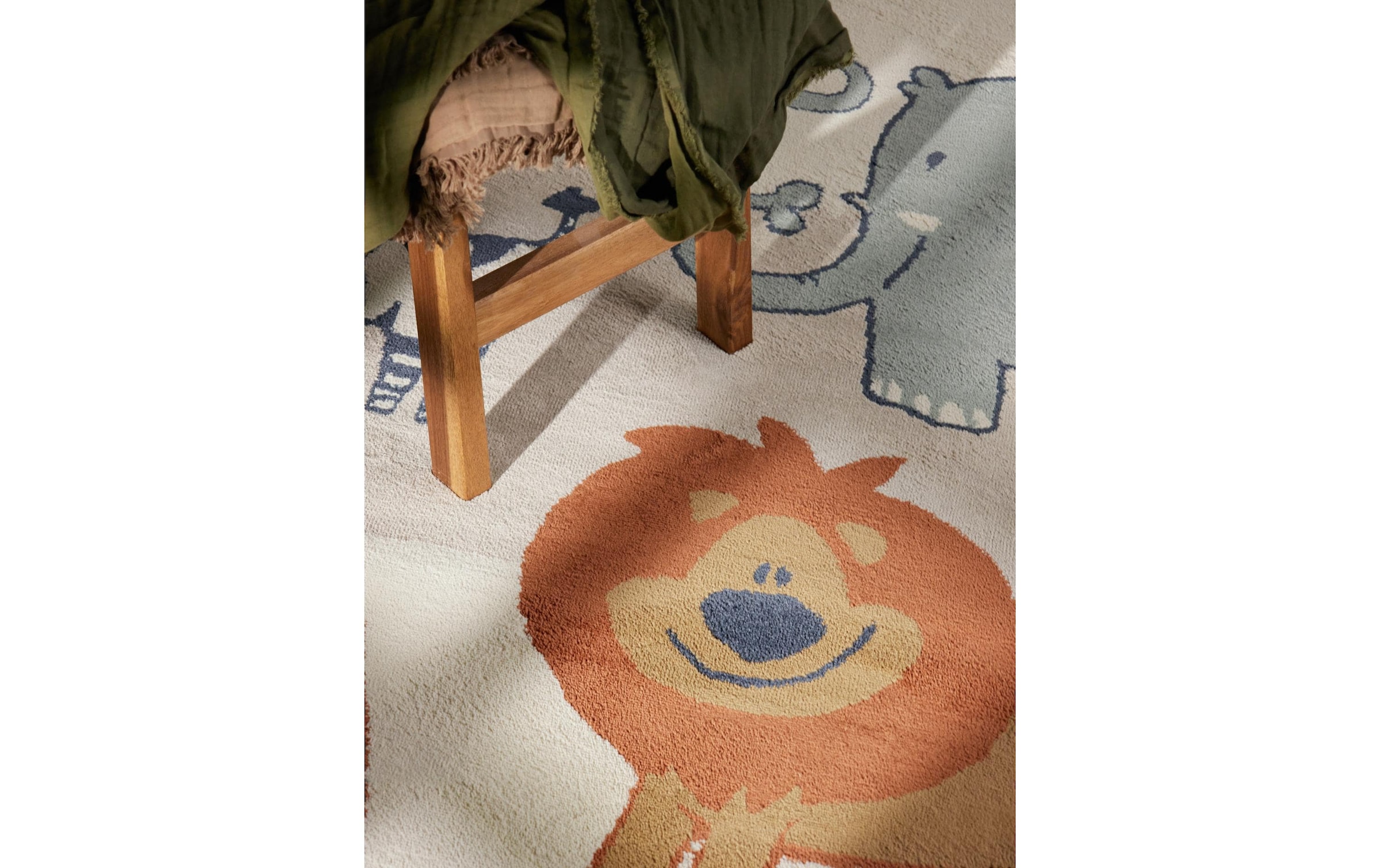 HANSE Home Tapis pour enfants »Savanna« Rectangulaire 10 mm Höhe Pflegeleicht, Weich, Kinderzimmer, Spielteppich, Spielunterlage