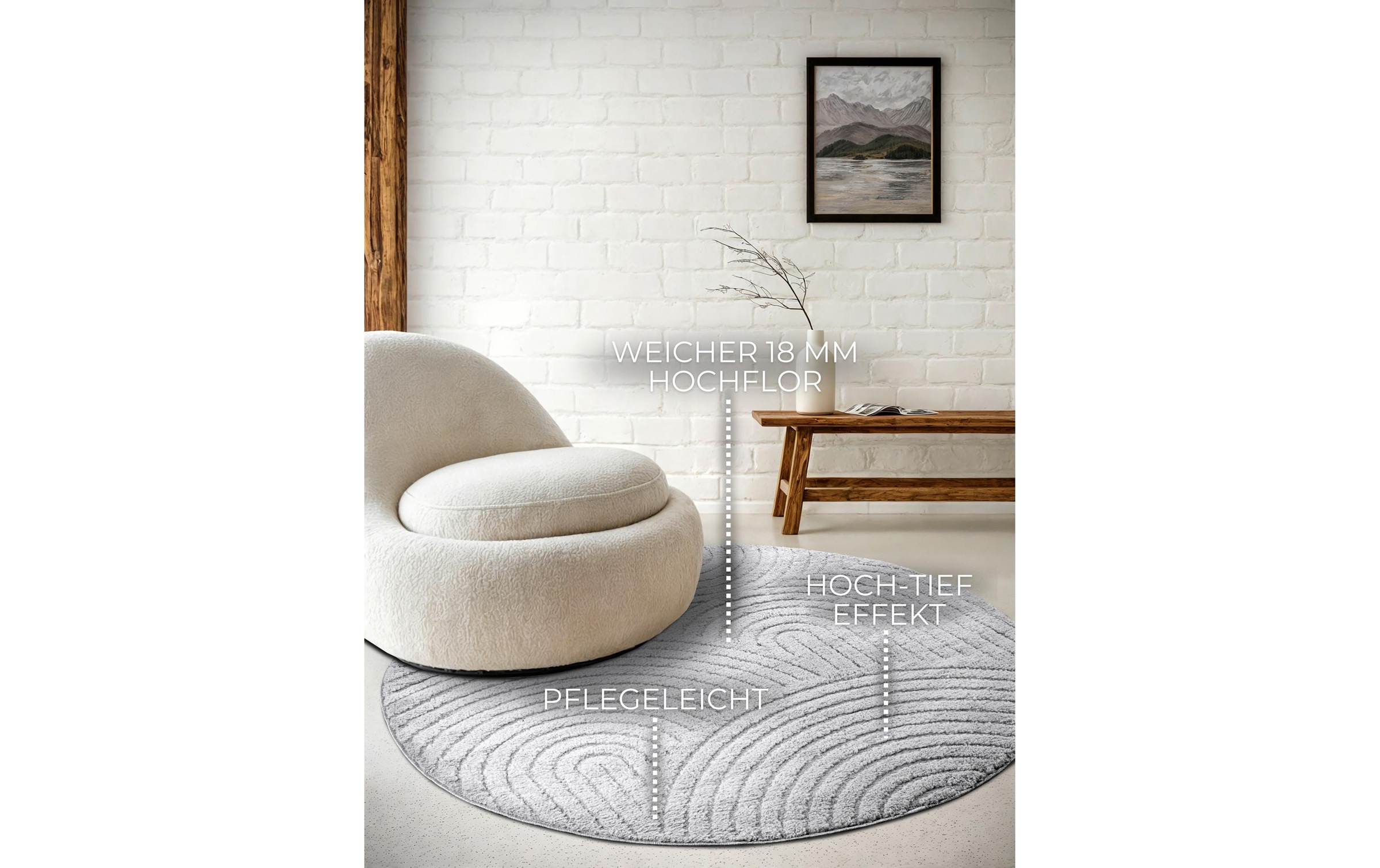 ELLE DECORATION Teppich »Panglao Ø 160 cm«