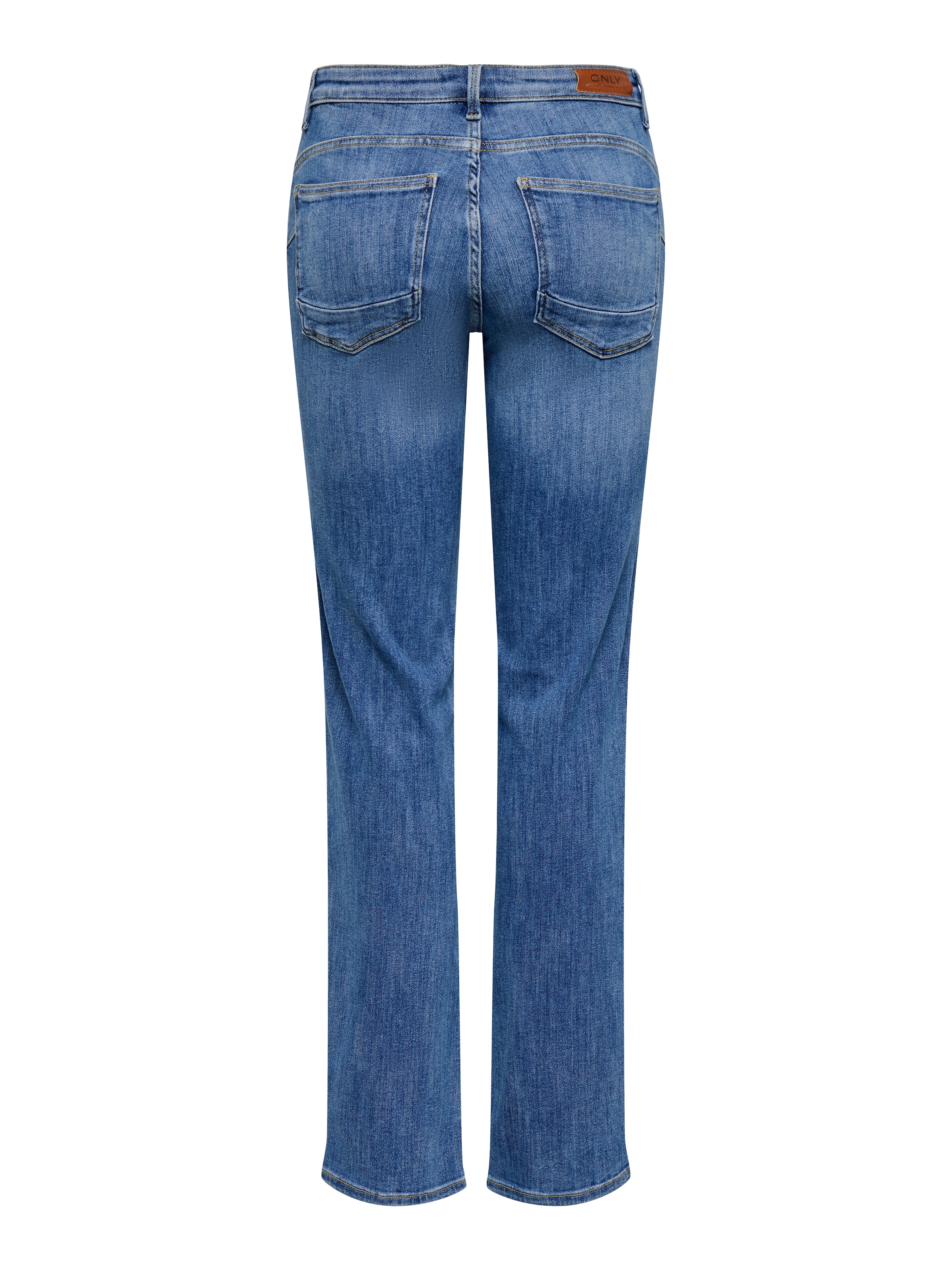 ONLY Jeans slim »ONLPOWER MW PUSH UP SLIM STRAIGHT DNM« mélange de coton, taille mi-haute, coupe slim