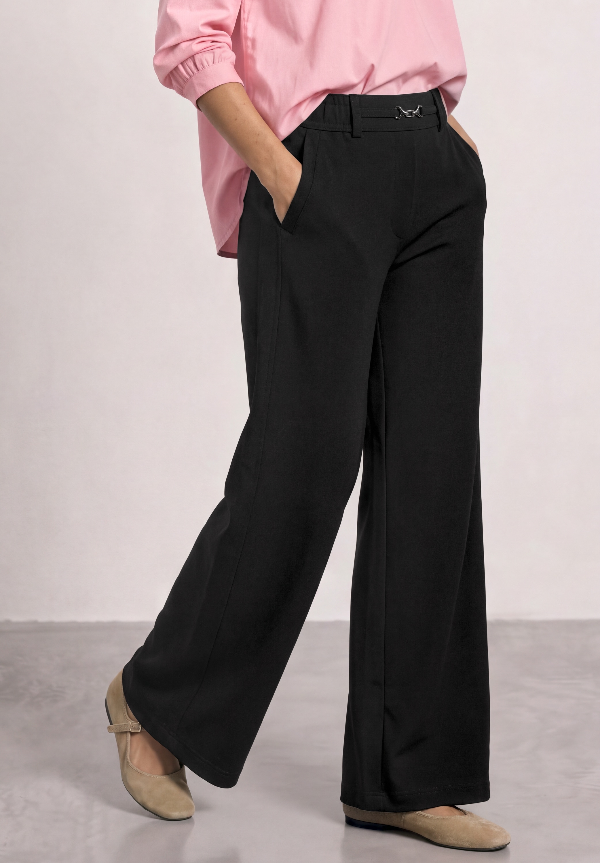 STREET ONE Pantalon en tissu »Style Amalie«  avec élastique et boucle / stretch