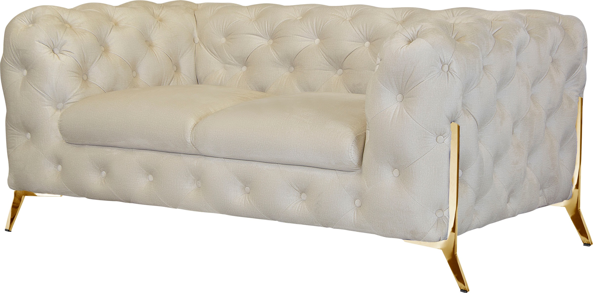Home affaire Chesterfield-Sofa »Amaury« aufwändige Knopfheftung, moderne Chesterfield Optik, Fussfarbe wählbar