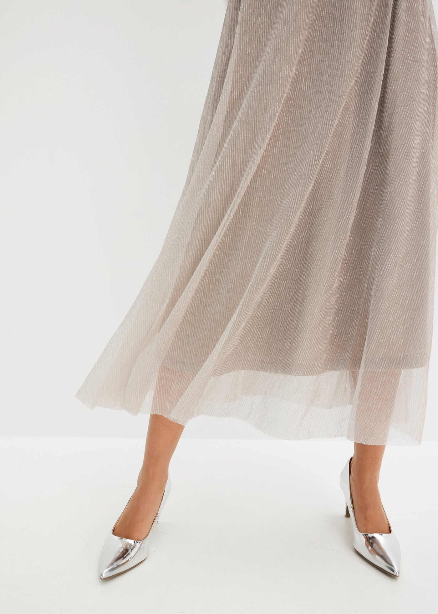 bonprix Jupe en jersey »Jerseyrock« aus leicht transparentem Materialmix, ausgestellte Passform