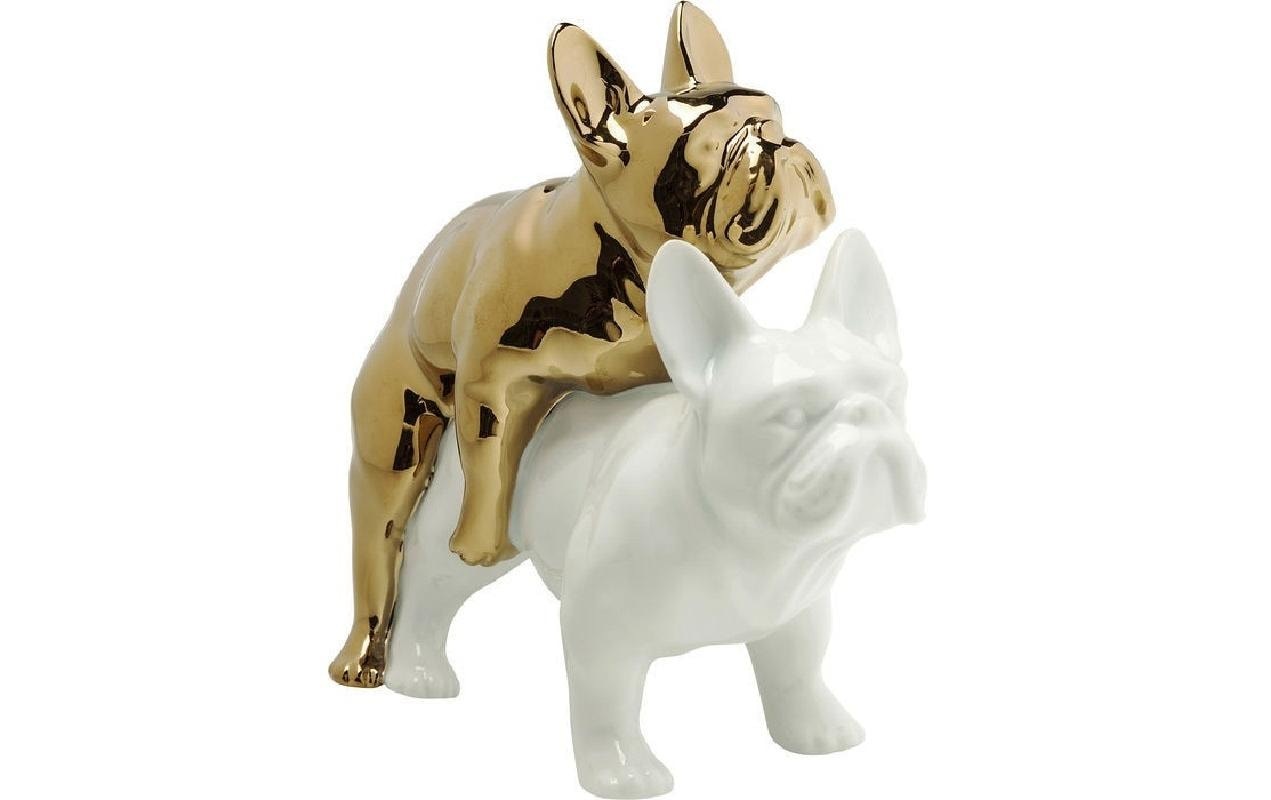 Kare Design Dekofigur »Love Dogs Weiss/Gold«