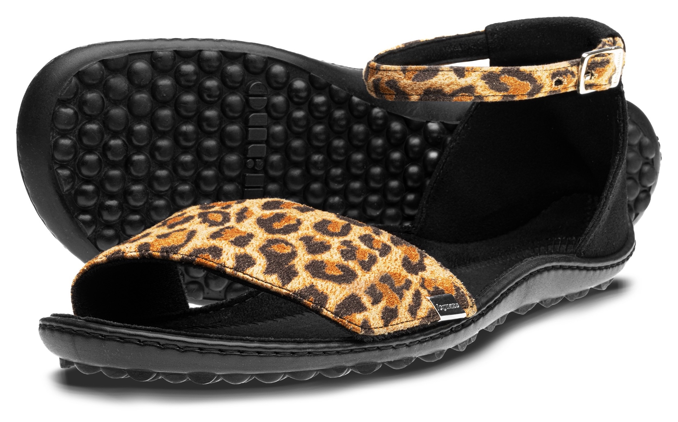 Leguano Chaussures pieds nus »JARA«  Chaussure d'été, sandale à brides, ballerines en motif léopard tendance
