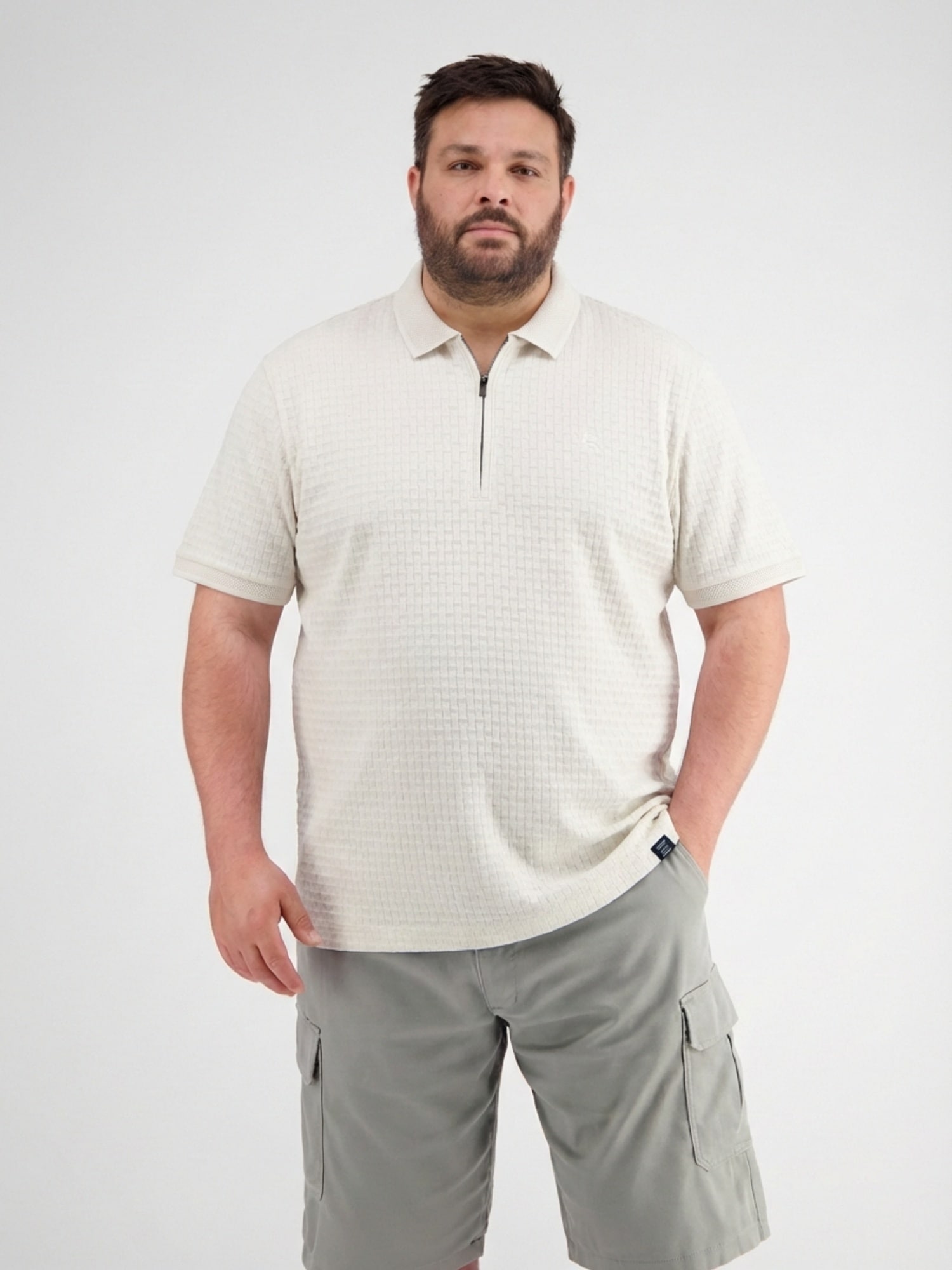 LERROS Poloshirt »Poloshirt mit Reissverschlusskragen, grosse Grössen«