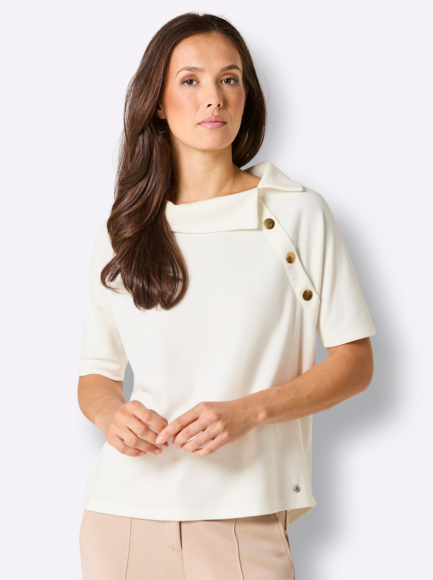 CREATION L PREMIUM T-shirt à manches courtes »Modal-Shirt« 1 pièces