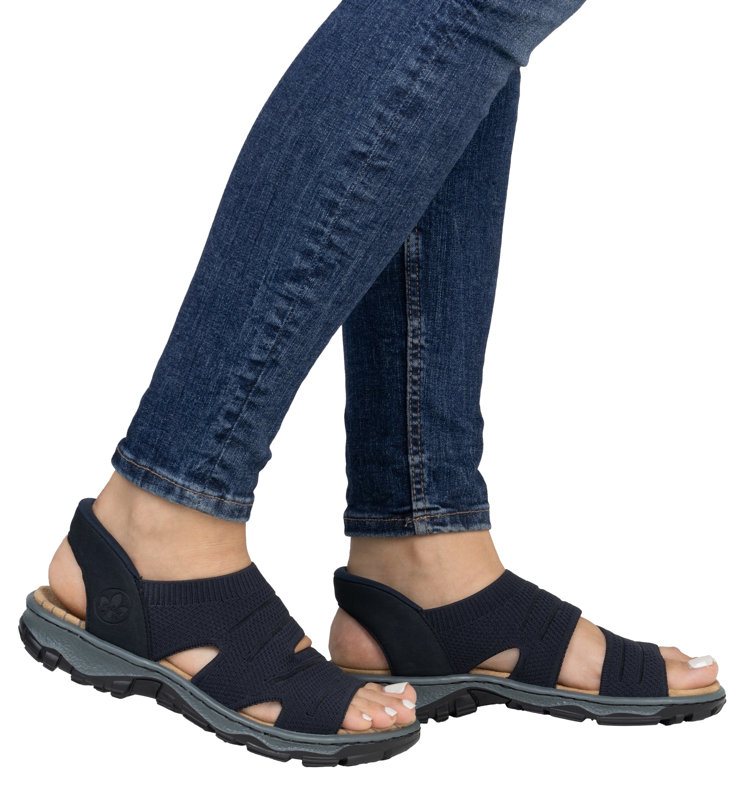 Rieker Sandale  Trekkingsandale, Outdoorsandale, Sommerschuh mit Elastik-Einschlupf