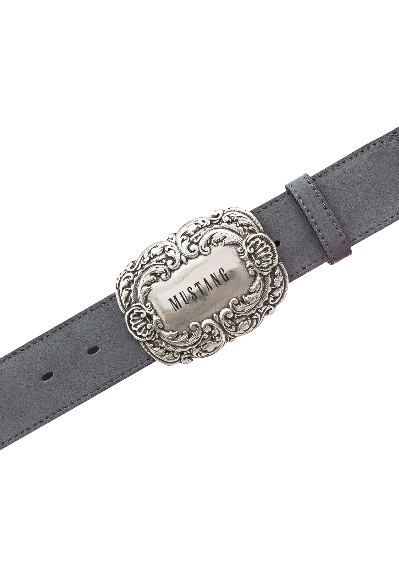 MUSTANG Ledergürtel 4 cm breit, geschwärzte Koppelschliesse
