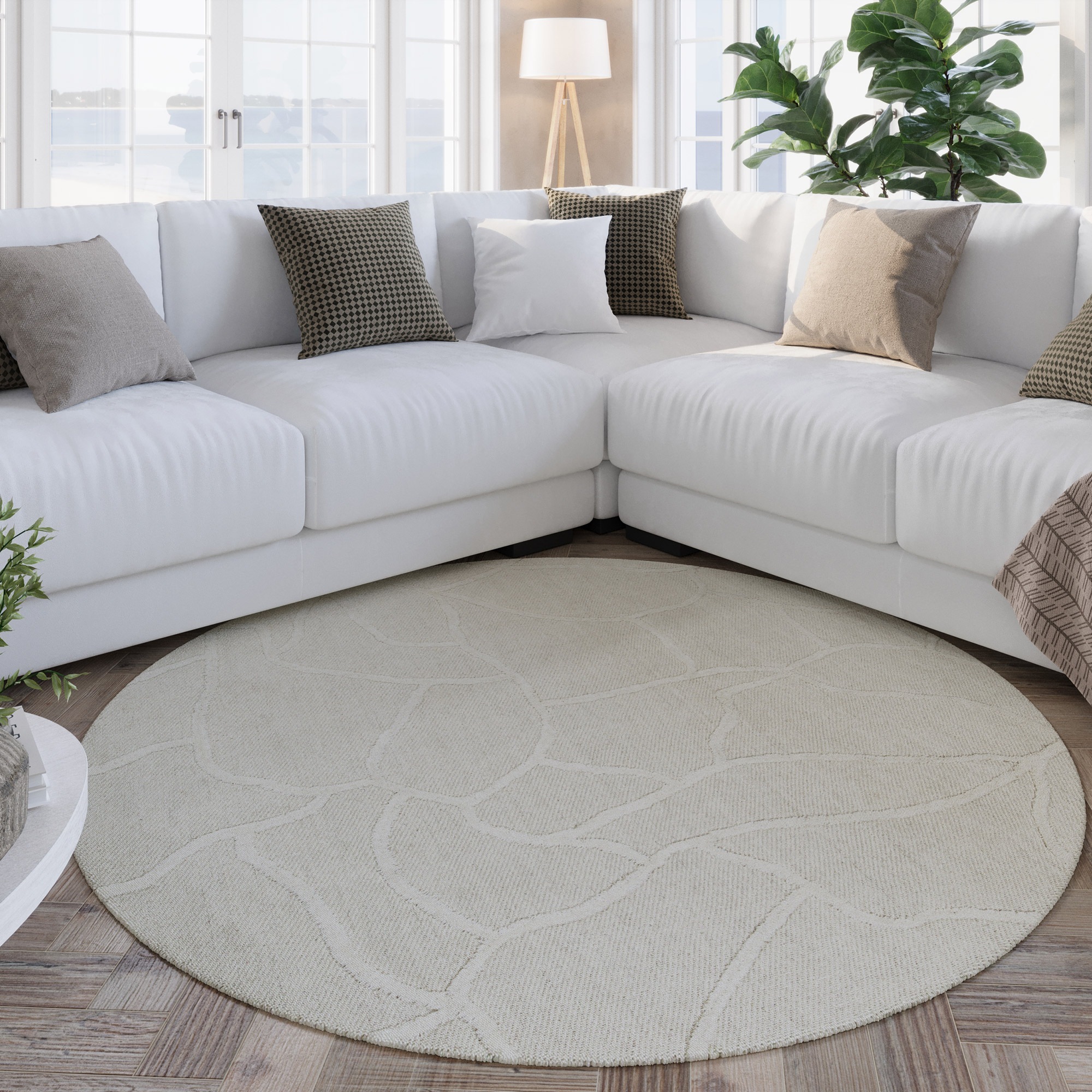 Wecon home Tapis »Hamptons TWENTYSIX« Rond 10 mm Höhe Kurzflor, Wohnzimmer, Schlafzimmer, elegant, robust, Mosaik Design