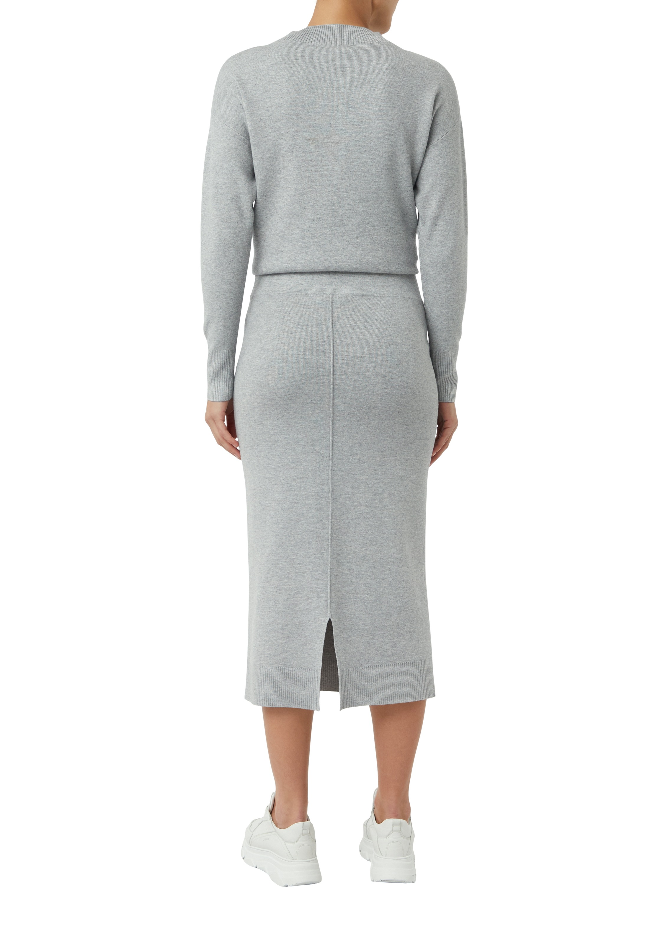 comma casual identity Jupe midi aus Feinstrick, schmale Passform