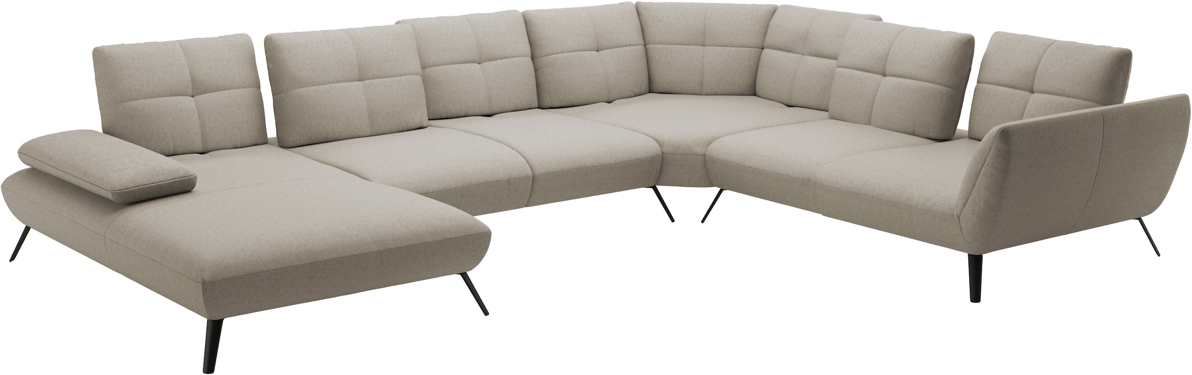 GOODproduct Wohnlandschaft »Mikado U-Form« inkl. Sitztiefenverstellung und Armteilverstellung