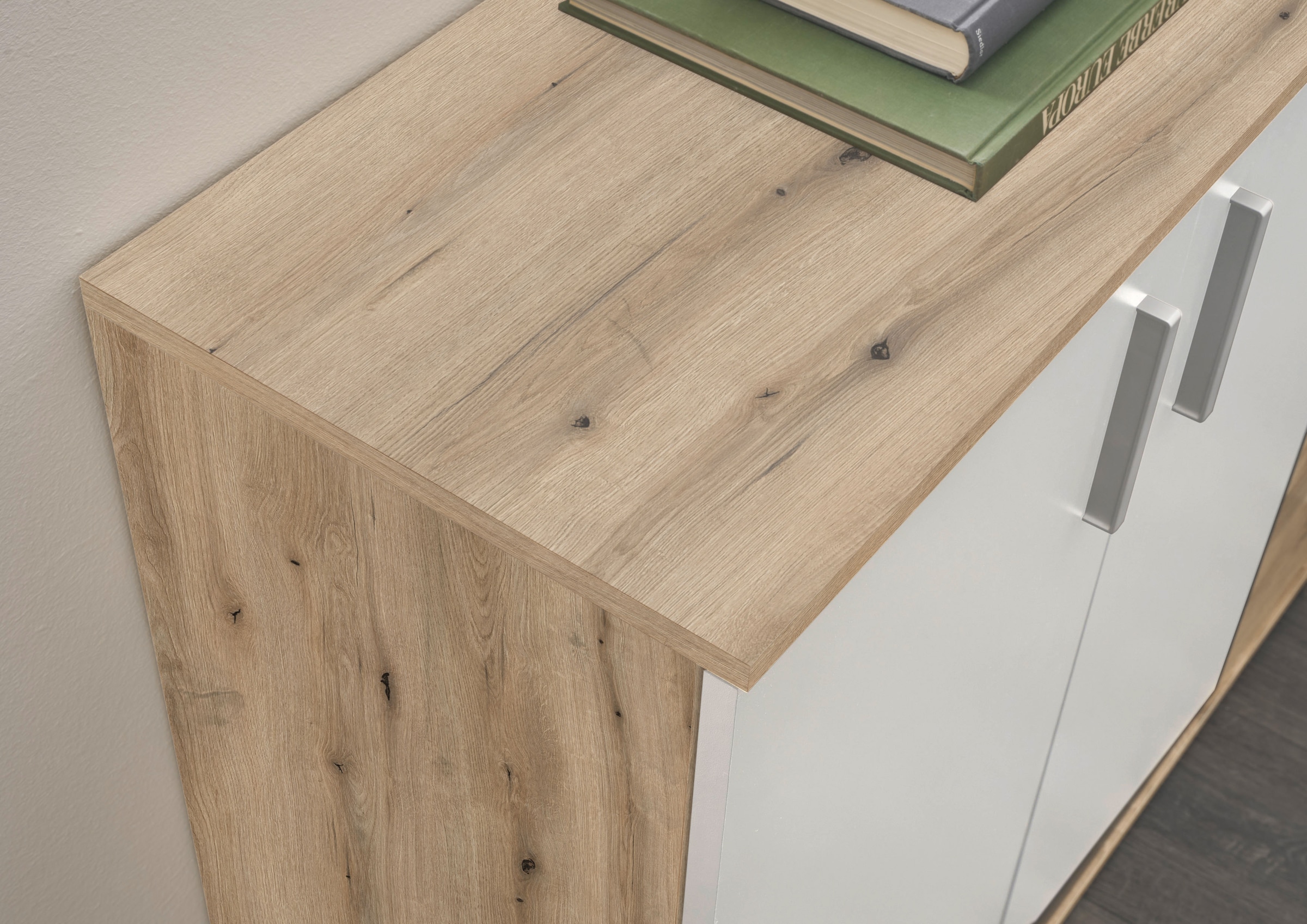 HBZ Commode »BC-Drift-2, Universalschrank Stellmass BxHxT 80x84x35 cm« 1 cuis tlg. Kommode mit 2 Türen, 2 Schubkästen, 1 Einlegeboden