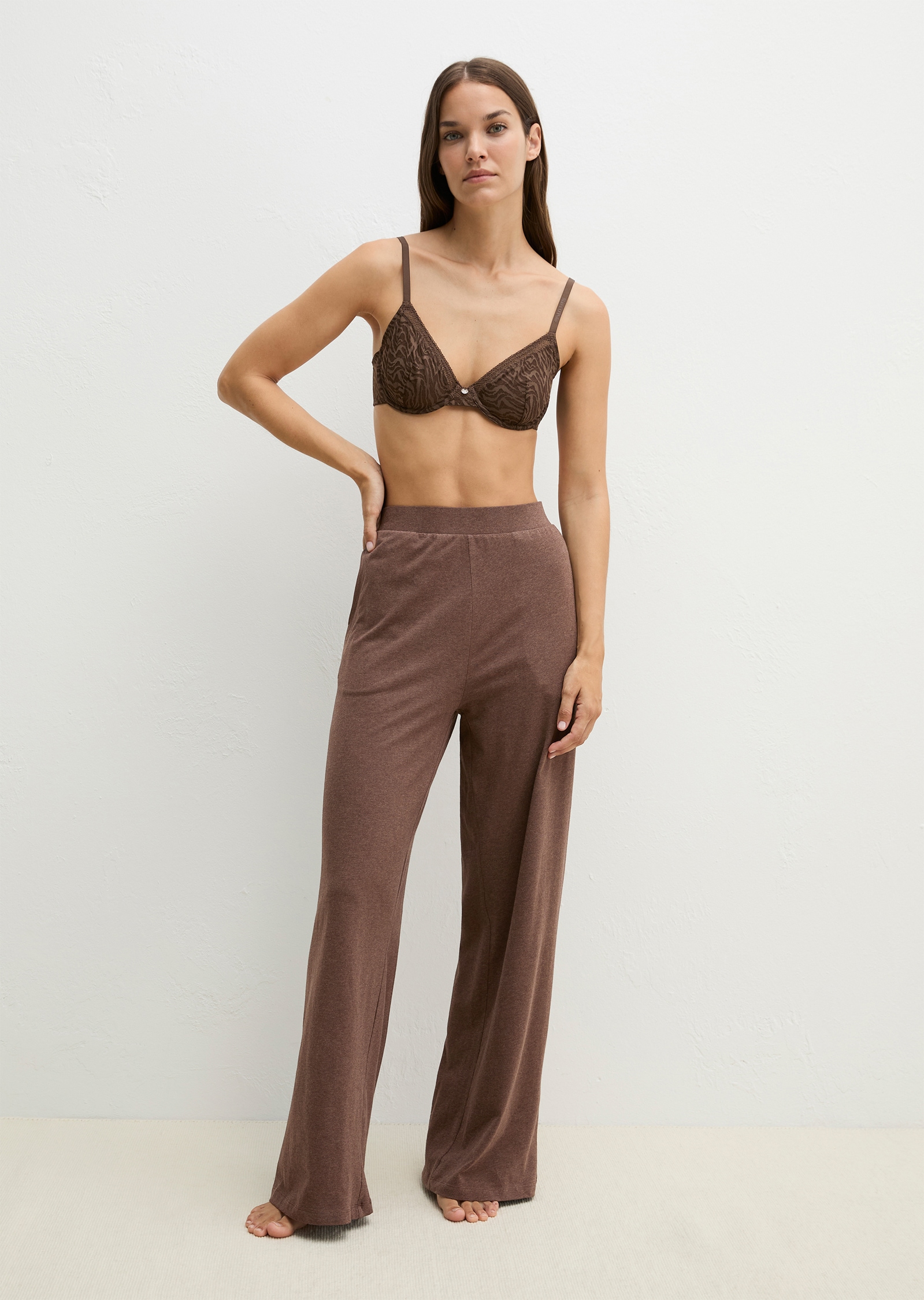 Marc O'Polo Loungehose  für Homewear, lässige Passform, mit geradem Bein, aus Baumwollmischung