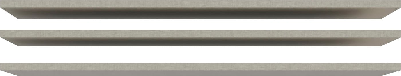 FORTE Tablette de rangement ensemble 3 pièces, largeur 117 cm