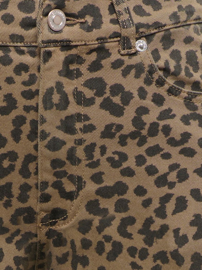 ONLY Jeans taille haute »ONLMADISON HW WIDE ANIMAL PANT PNT« mélange de coton, coupe large, taille haute