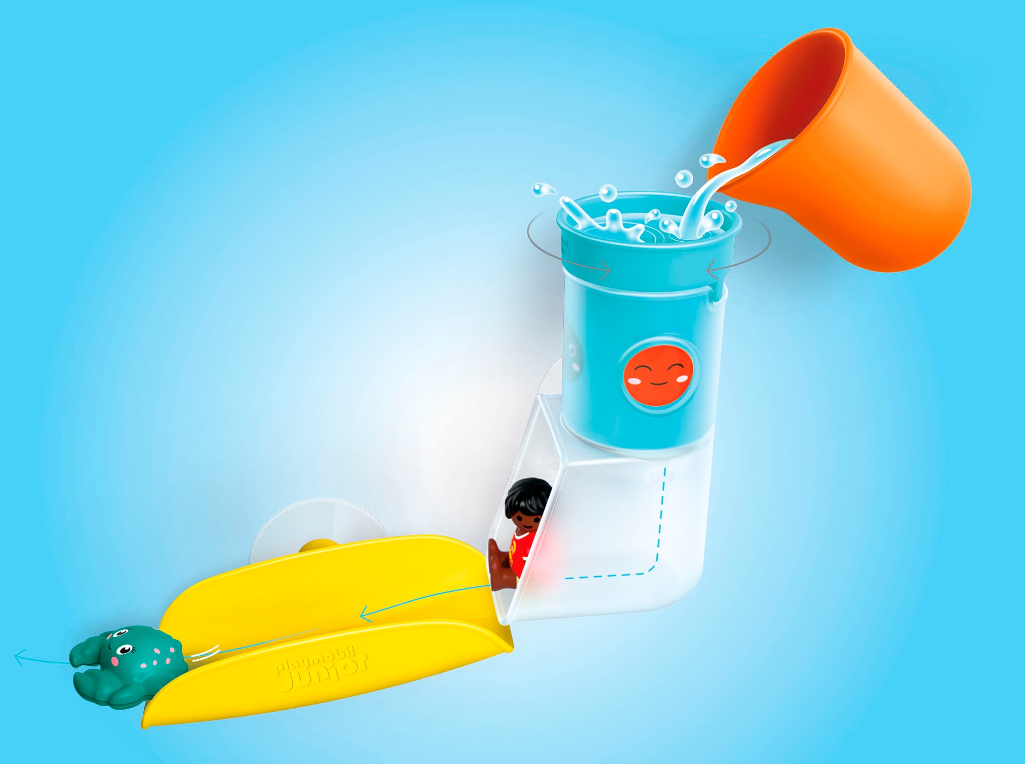 Playmobil® Konstruktions-Spielset »Wasserfalltank mit Rutsche (71775), Junior Aqua« Badespielzeug; Made in Europe