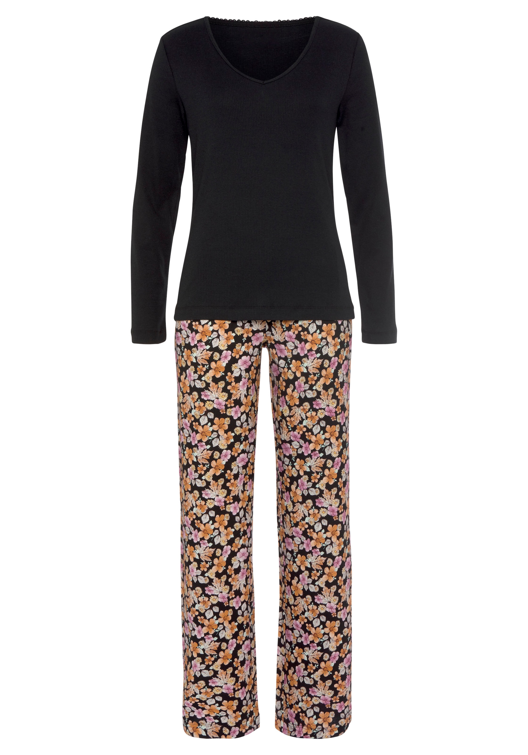 Vivance Dreams Pyjama 2 pièces mit schönem Blumendruck