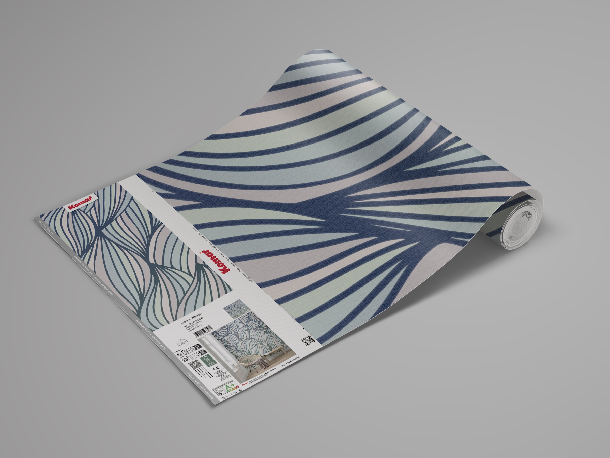 Komar Fototapete »Komar Vlies Fototapete - Gentle Waves - Grösse 250 x 250 cm« bedruckt glatt