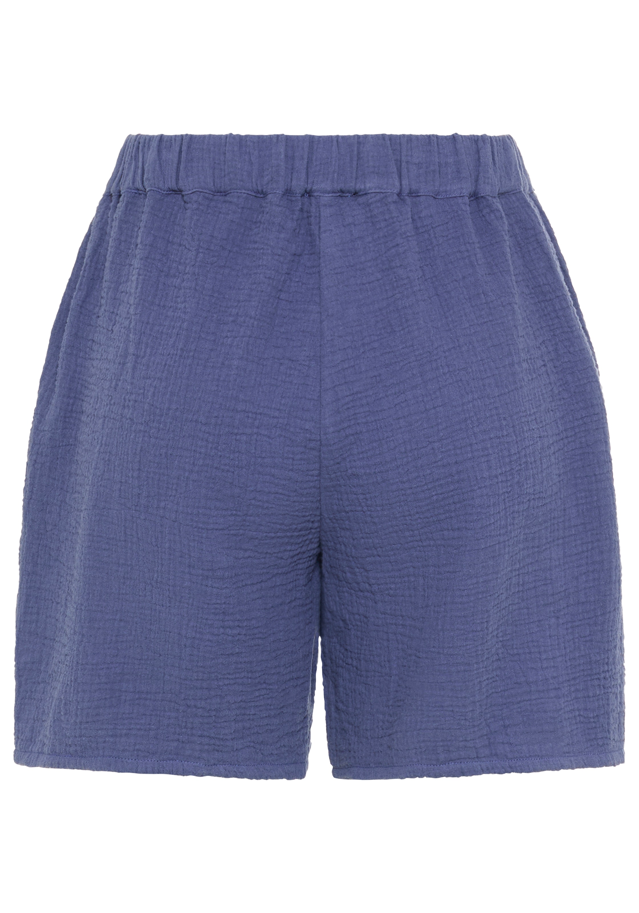 Laura Scott Shorts  feminine Stoffhose, aus Baumwolle, leichtes Webmaterial, unifarben