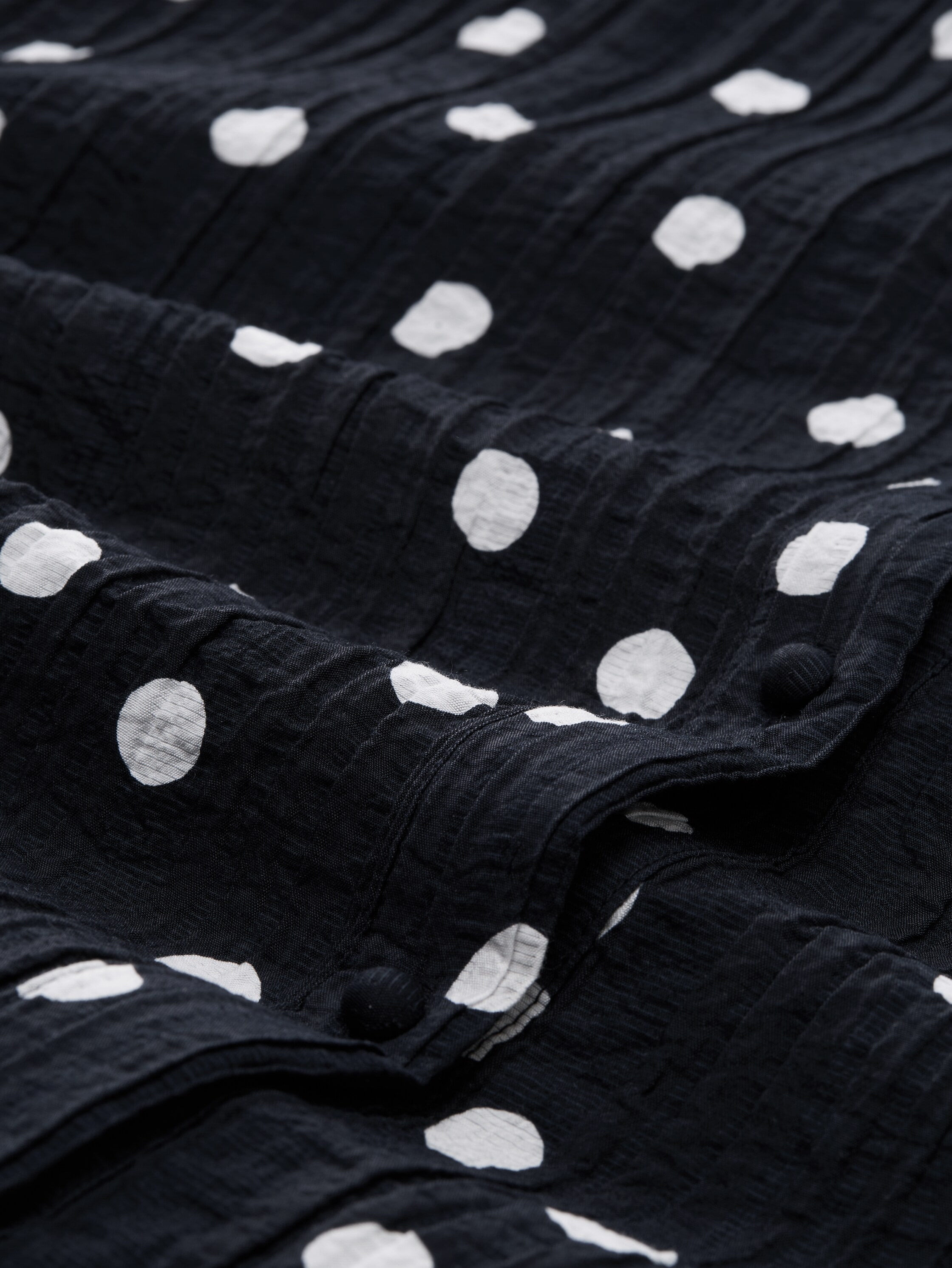 TOM TAILOR Robe midi Sans poches robe d'été à manches longues avec pois