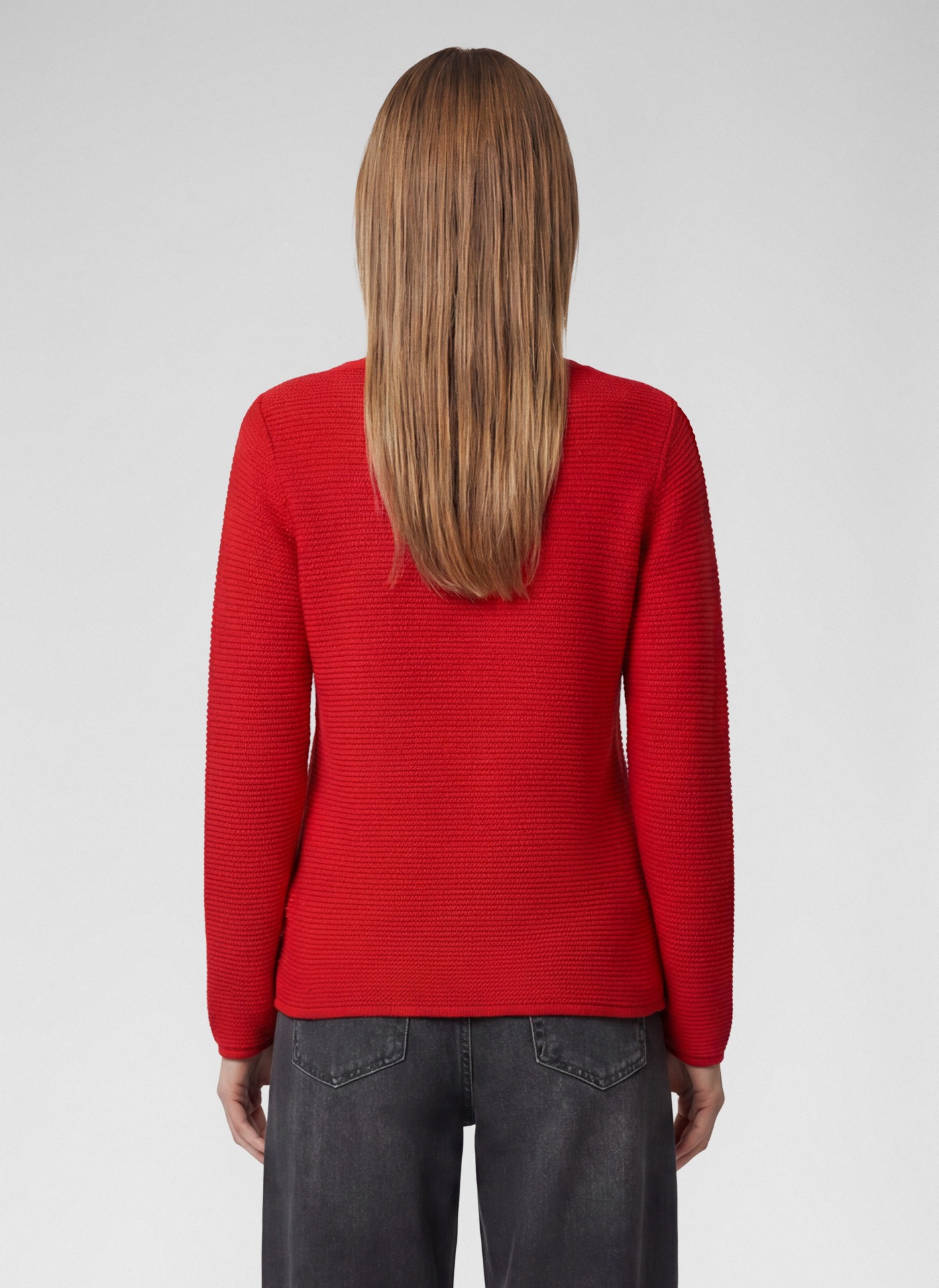 Rabe Pull en tricot avec texture fine / col rond
