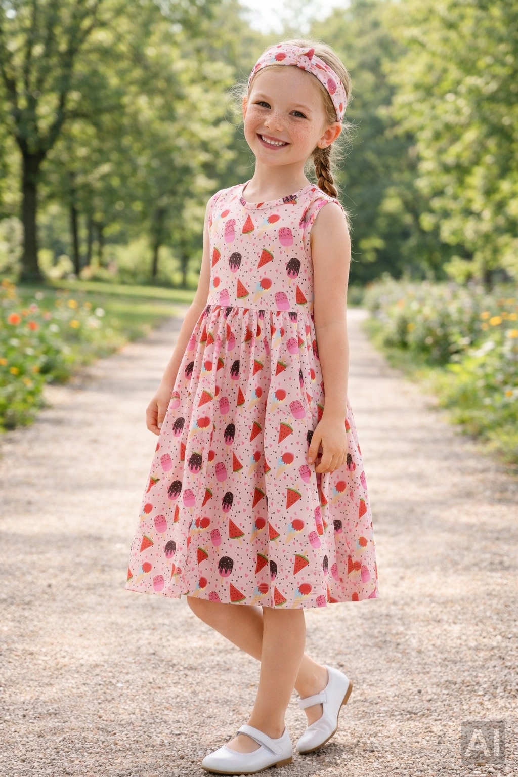 happy girls Jerseykleid Set, 2 tlg. tlg. mit süssem Haarband mit Schleifendetail